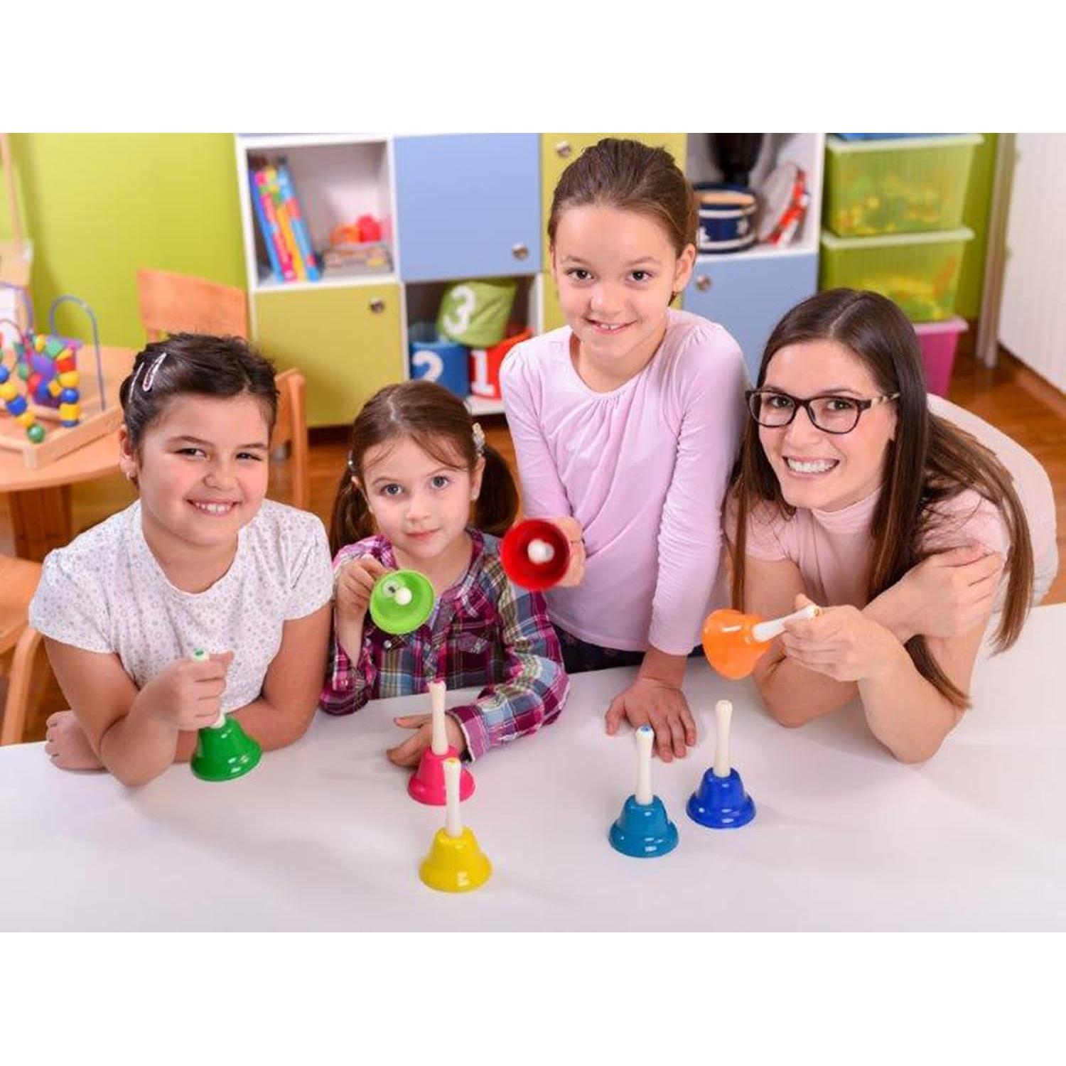 Campanas de Mano Musicales 8 Notas con Bolsa y Partituras