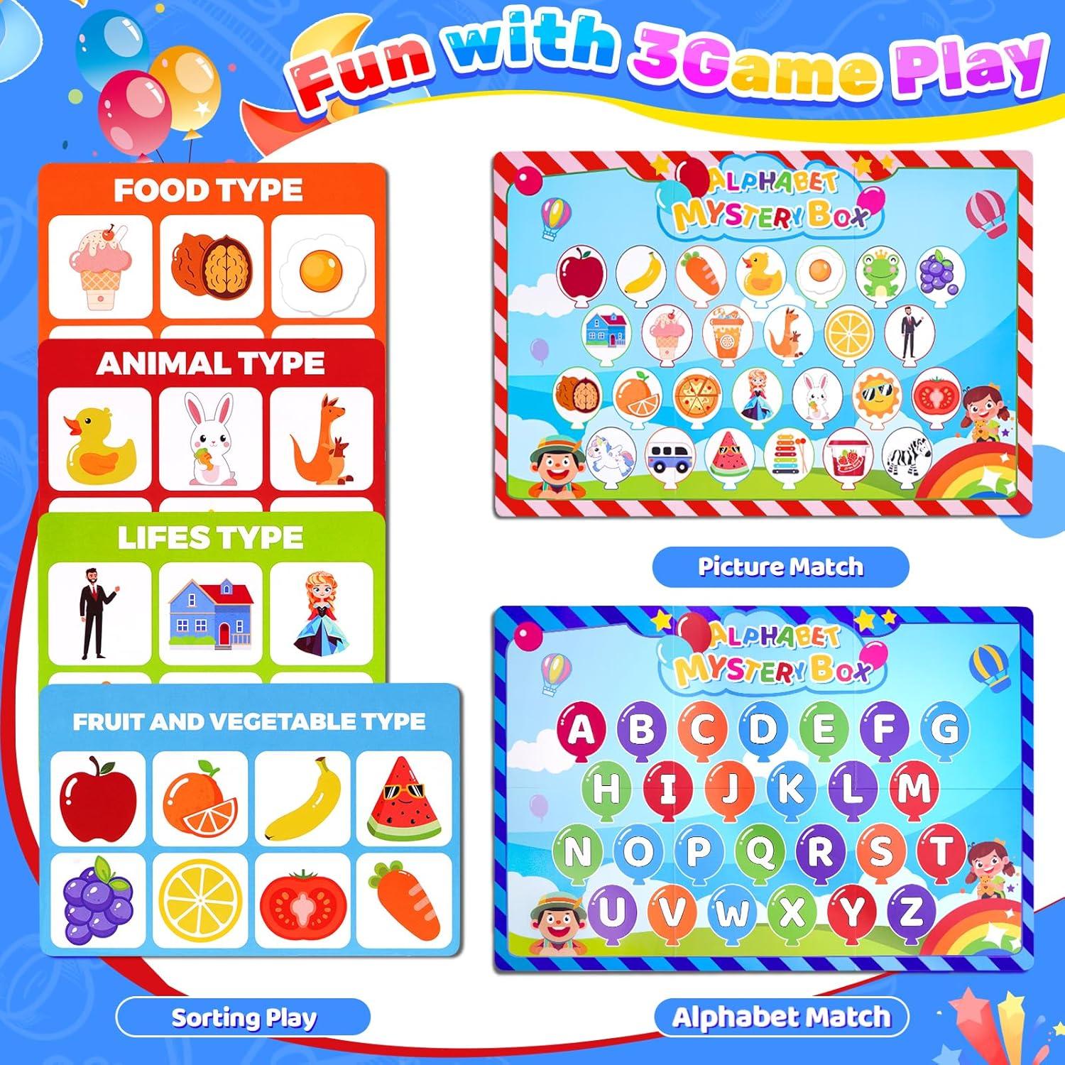 Juguetes Educativos Montessori KMTJT - Caja de Misterio Alfabeto 26 Piezas