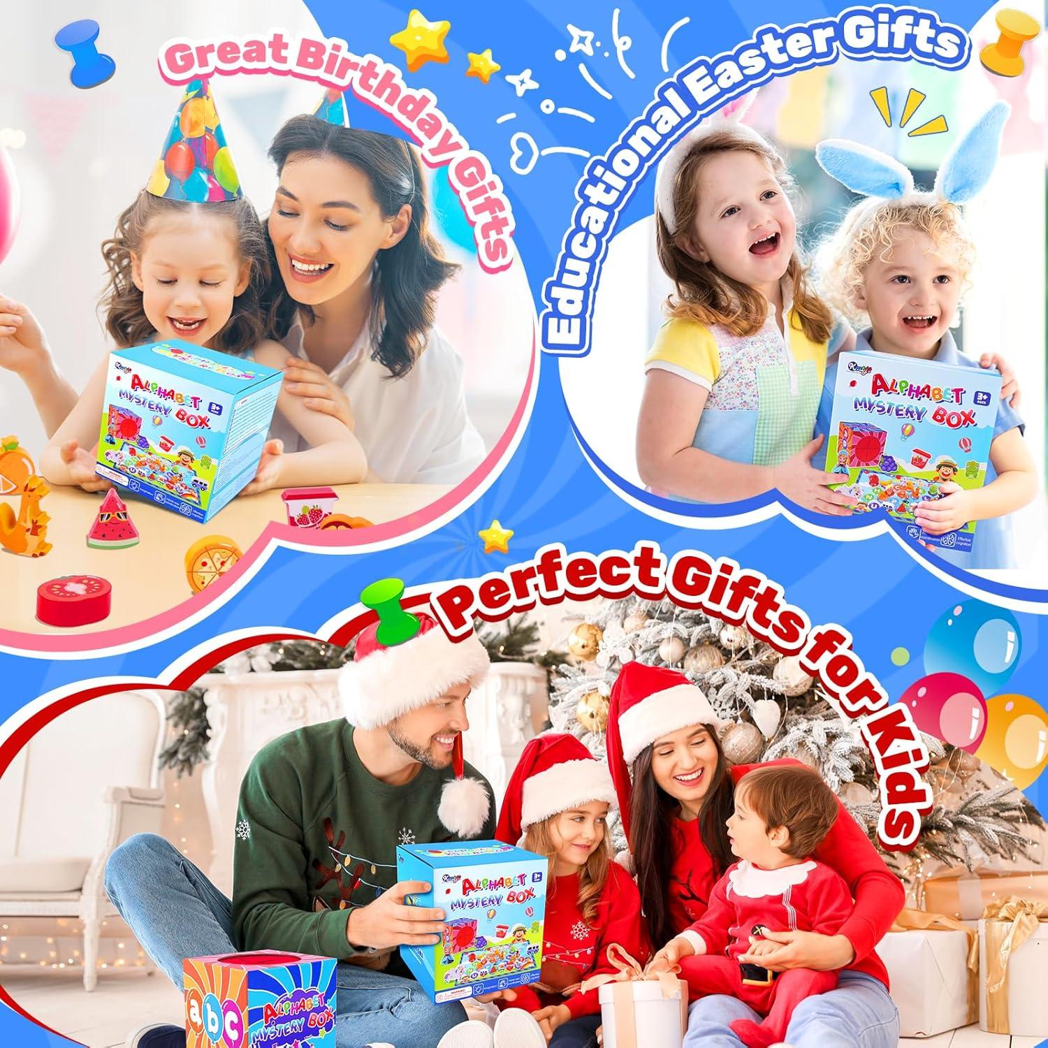 Juguetes Educativos Montessori KMTJT - Caja de Misterio Alfabeto 26 Piezas