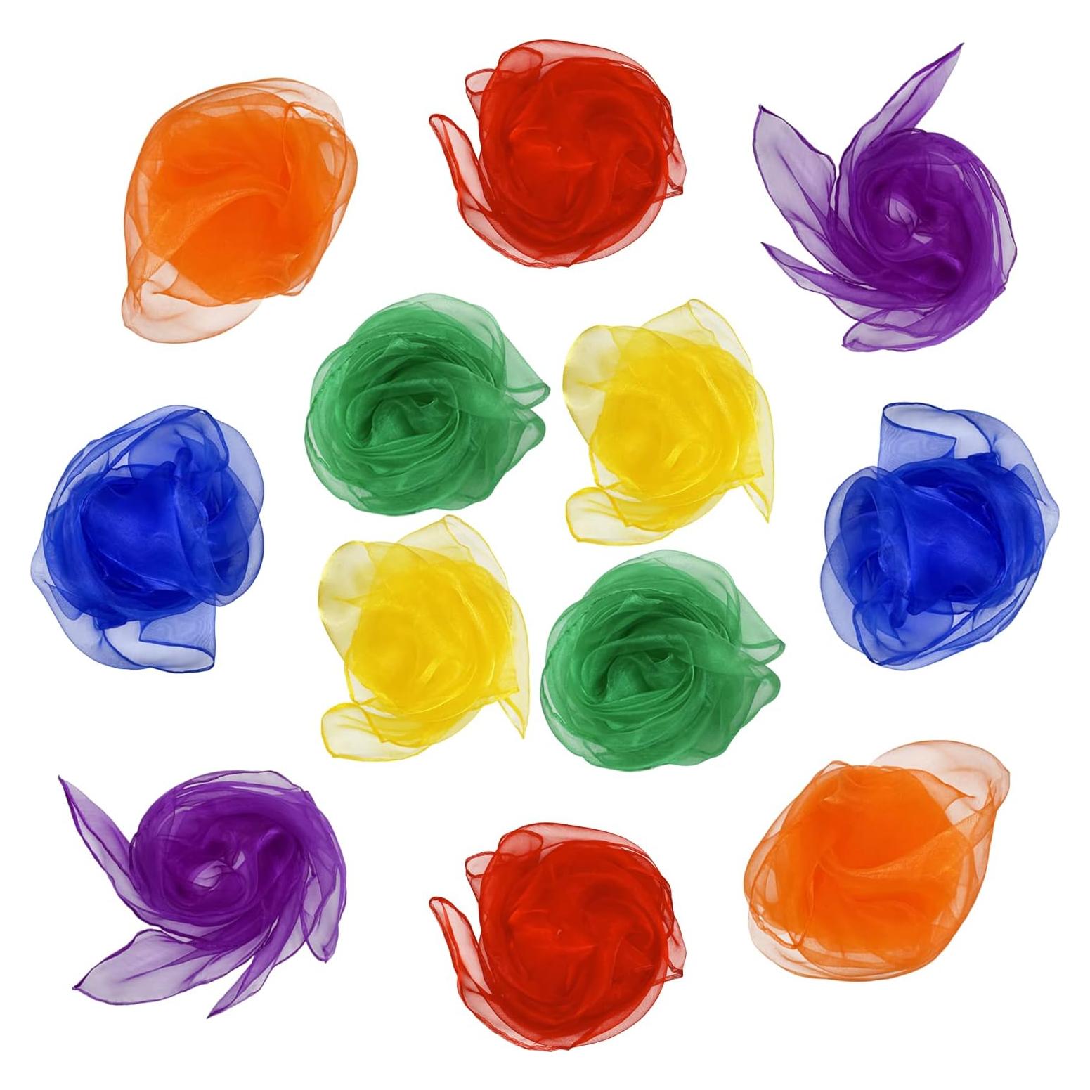 Bufandas de Baile para Niños 12 Pcs 61x61 cm Lolakee