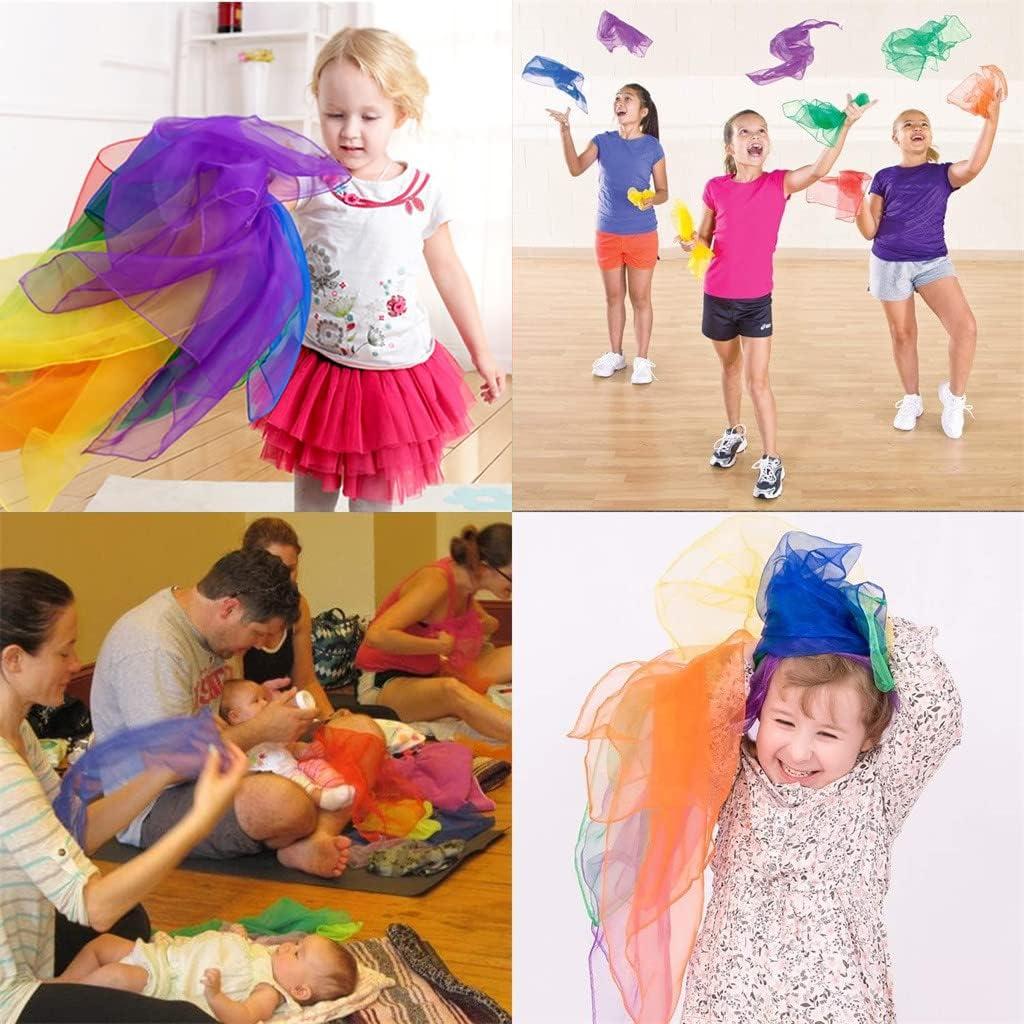 Bufandas de Baile para Niños 12 Pcs 61x61 cm Lolakee