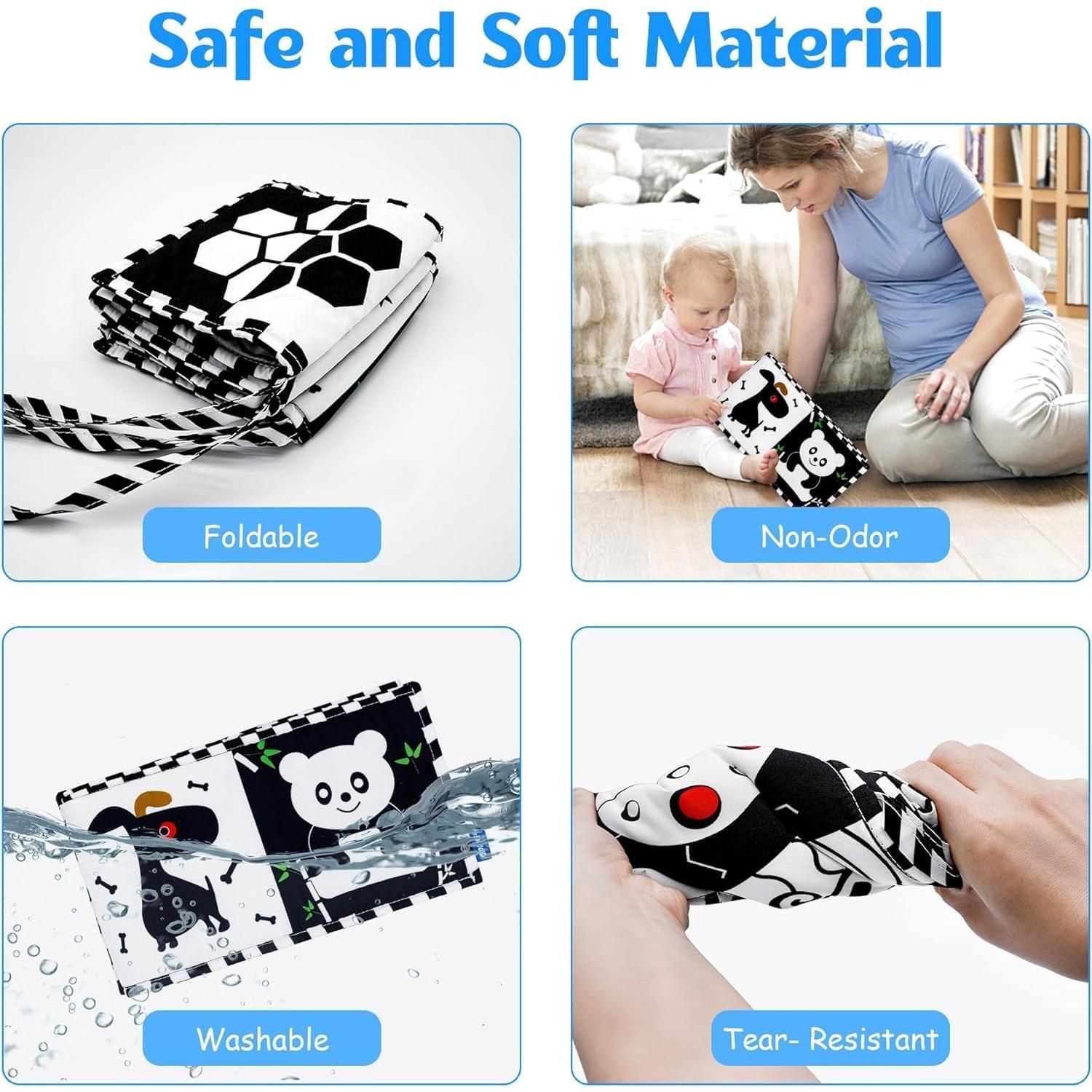 Juguetes para Bebés en Blanco y Negro FELSOOGRE 7 Piezas