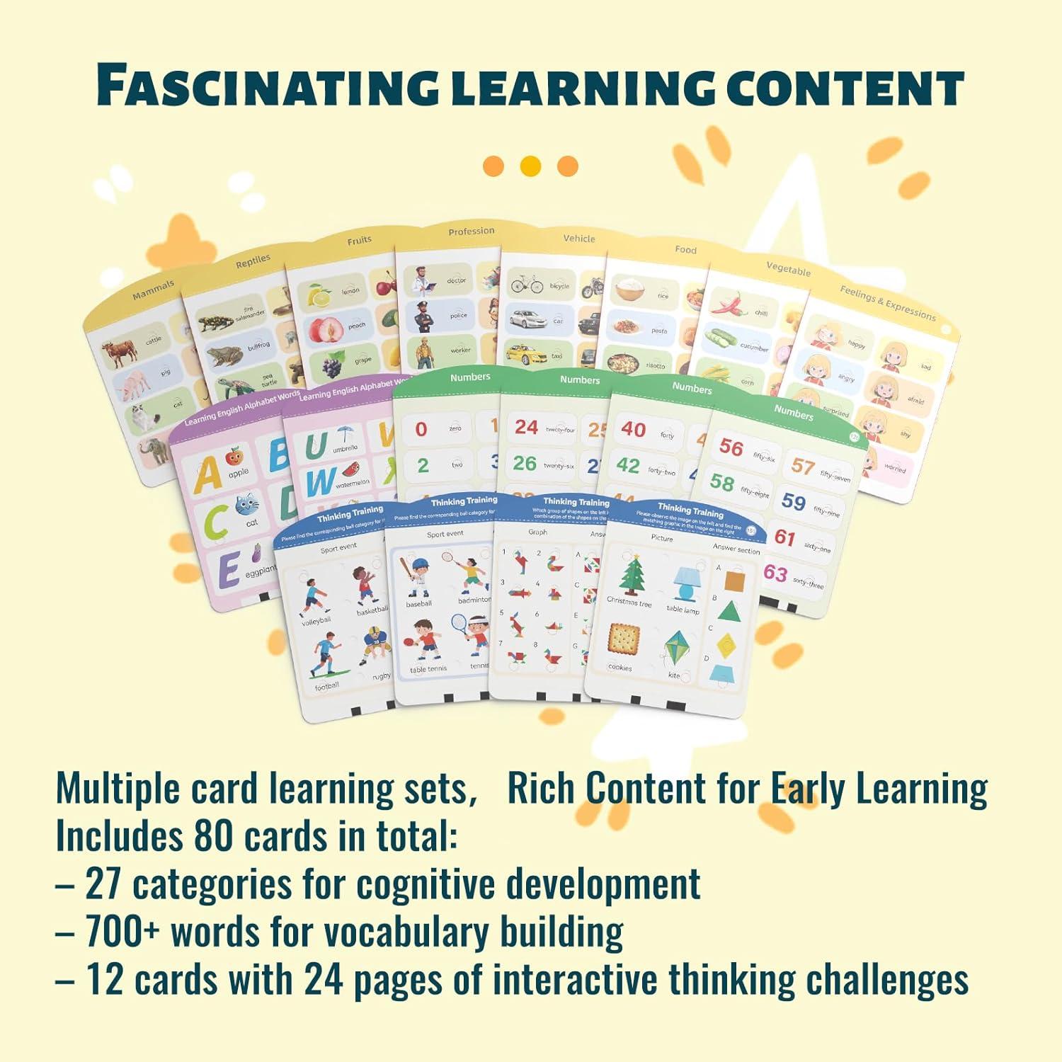 Tarjetas Flash Hablantes MING XIAO - Juguete Educativo 700 Palabras