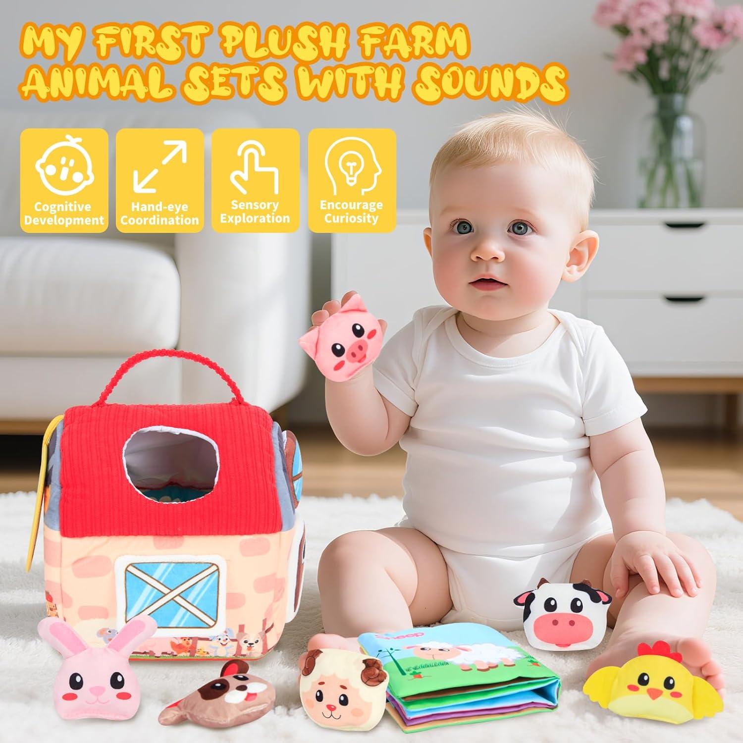 Conjunto de Juguetes de Granja de Peluche Shantou 6-12 Meses