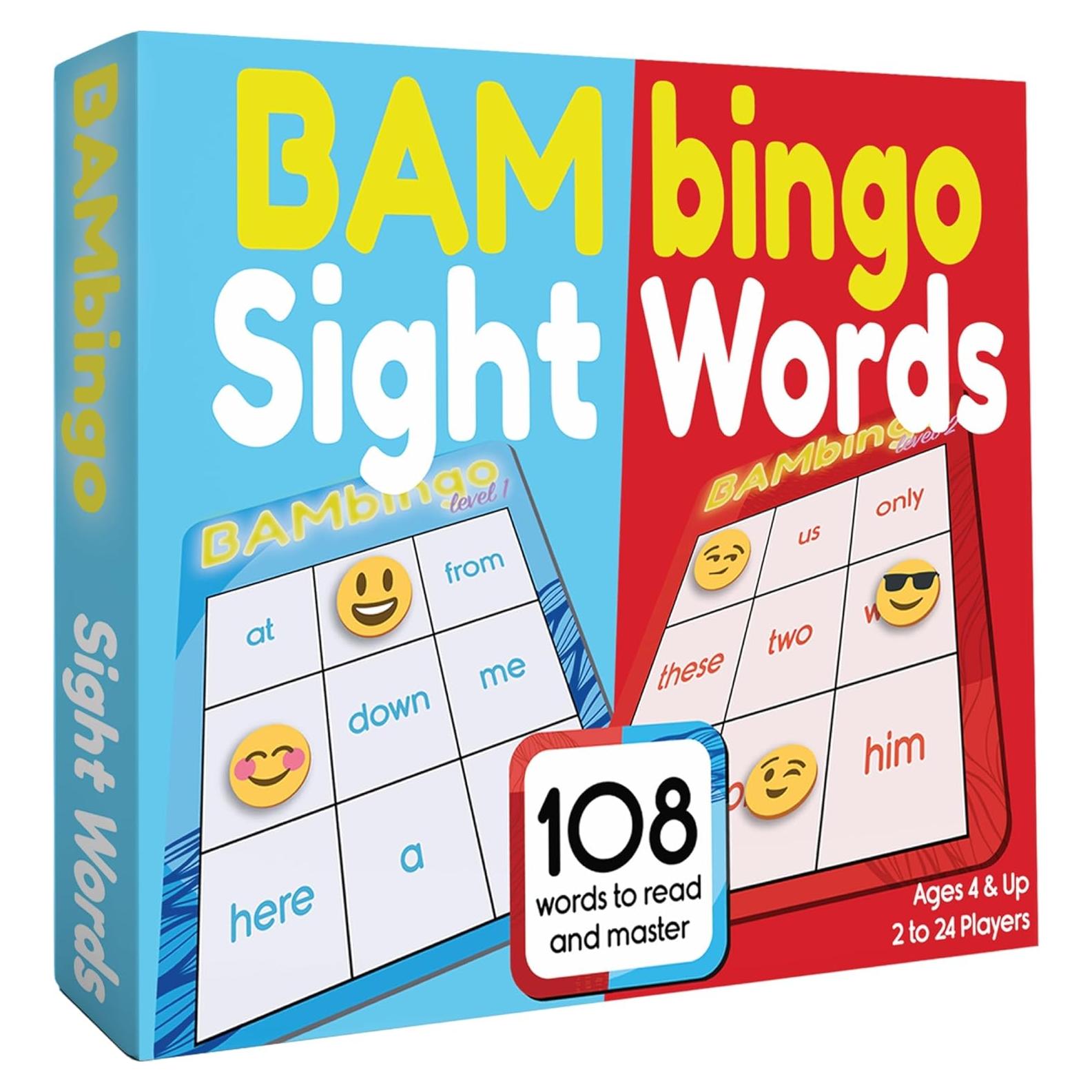 Juego de Bingo de Palabras de Vista Nivel 1 y 2 - BAMBingo