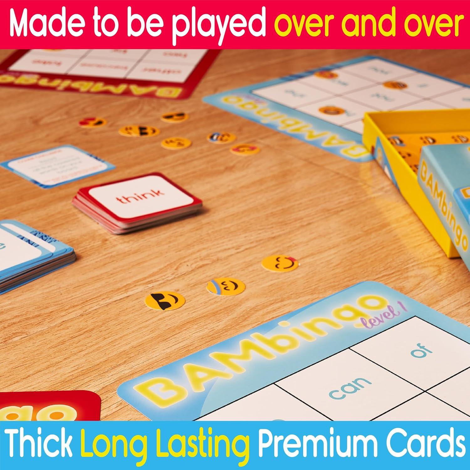 Juego de Bingo de Palabras de Vista Nivel 1 y 2 - BAMBingo