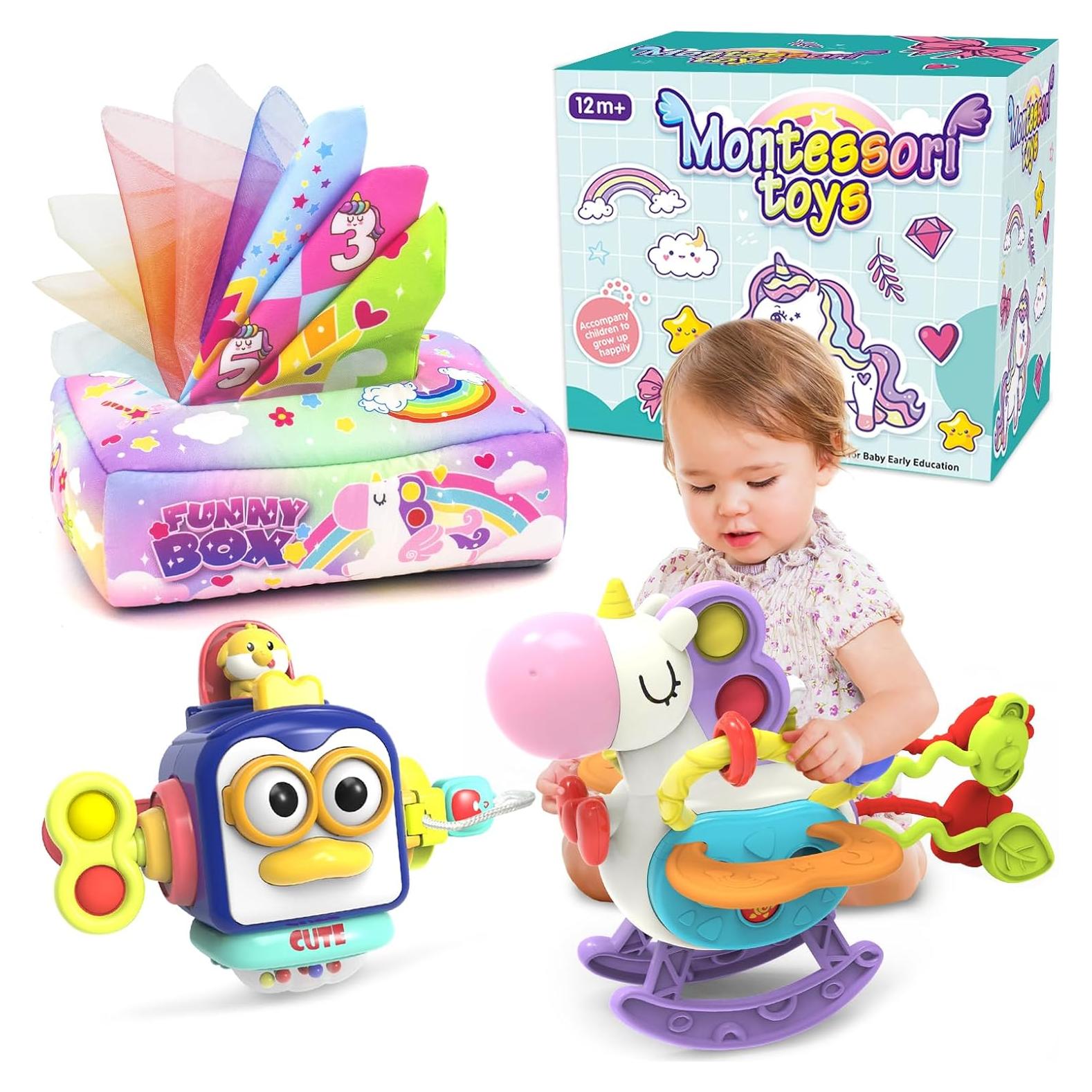 Cubo de Actividades 3 en 1 Seveclotree para Bebés 12 Meses