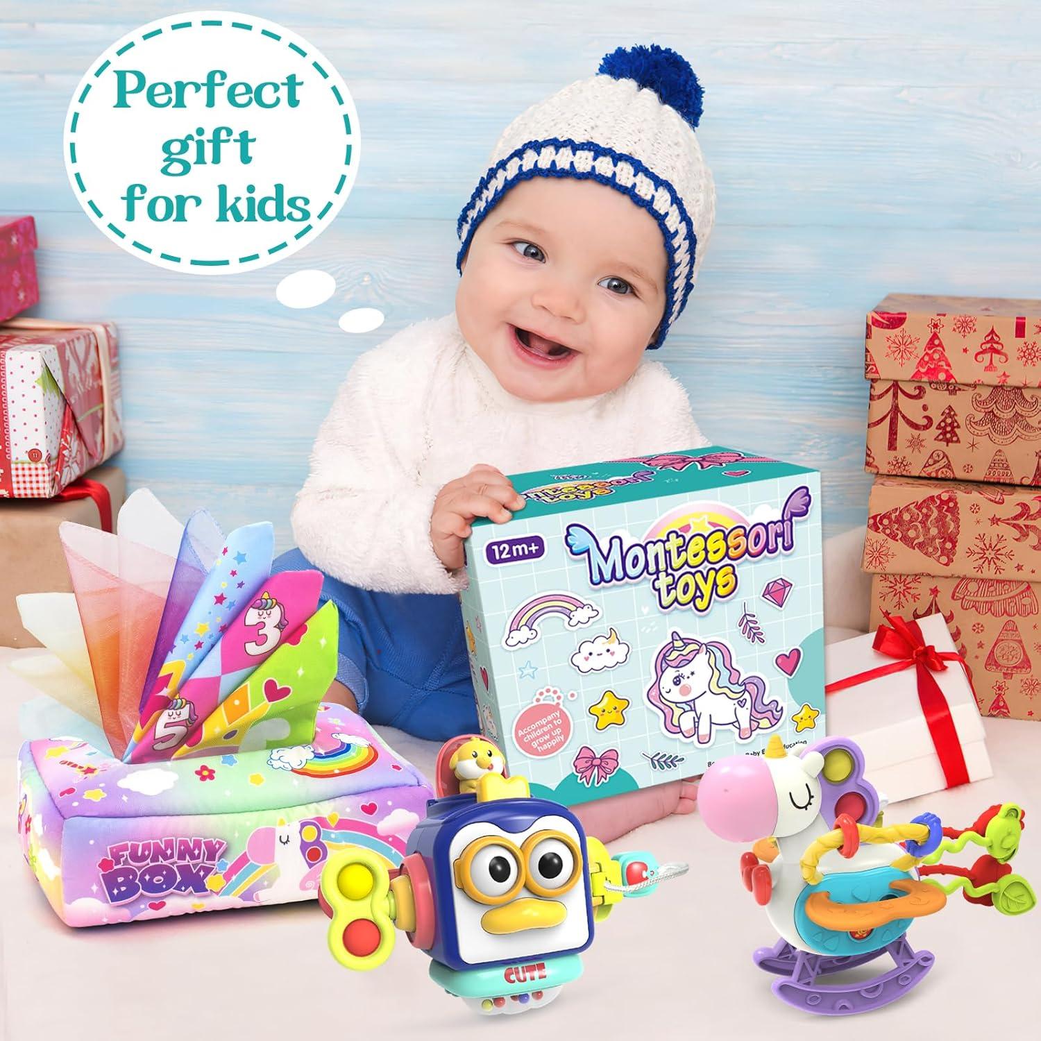 Cubo de Actividades 3 en 1 Seveclotree para Bebés 12 Meses