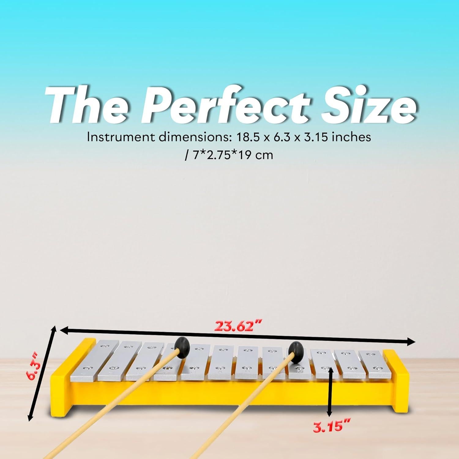 Xilófono de Madera Marmelada 12 Notas para Niños 3+