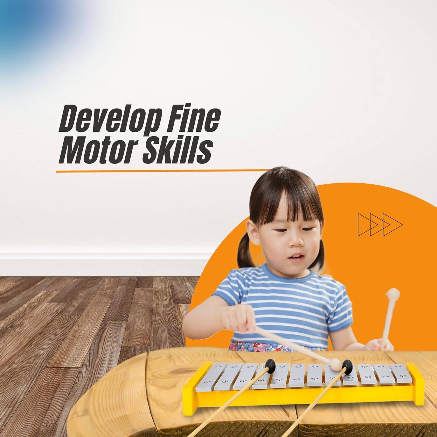 Xilófono de Madera Marmelada 12 Notas para Niños 3+