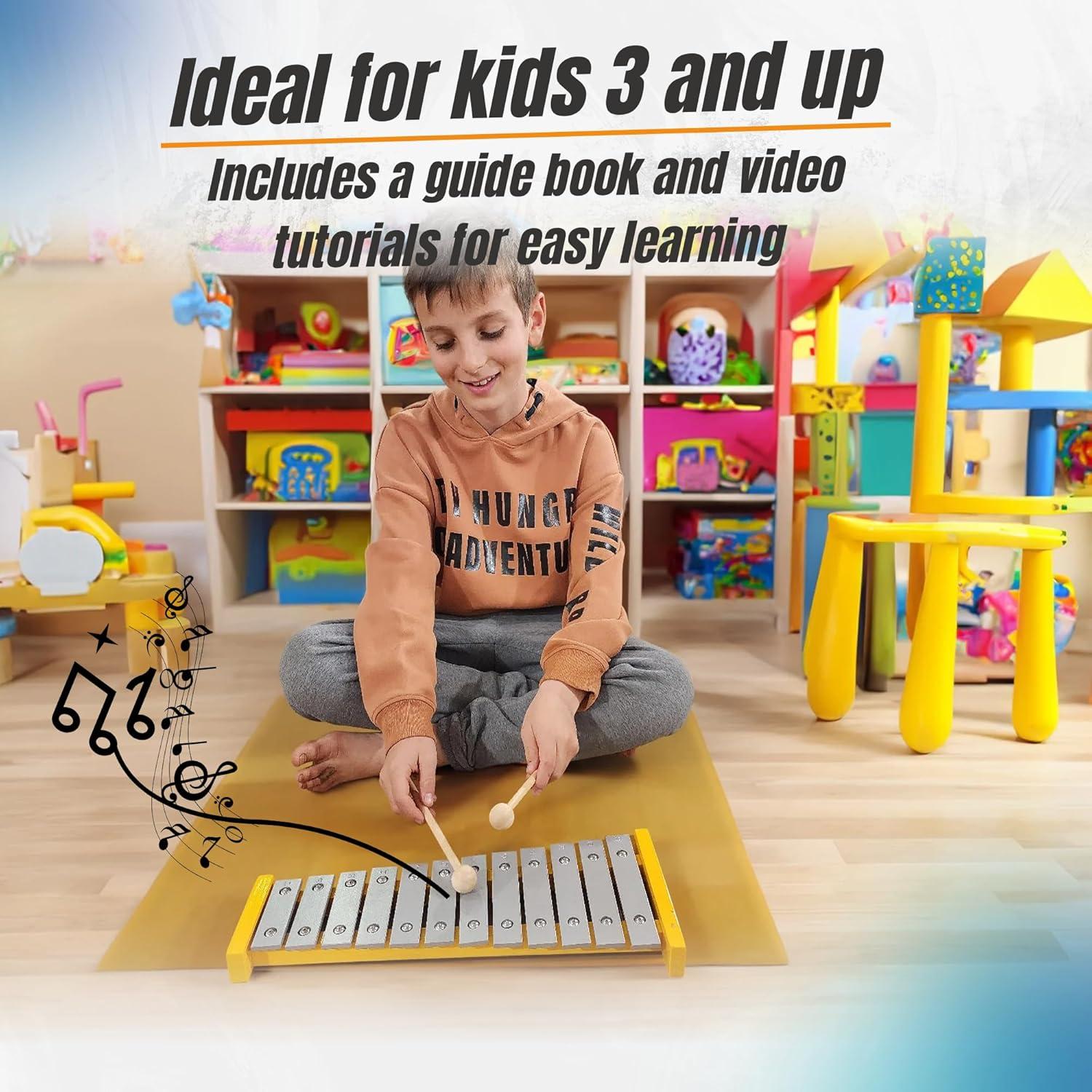 Xilófono de Madera Marmelada 12 Notas para Niños 3+
