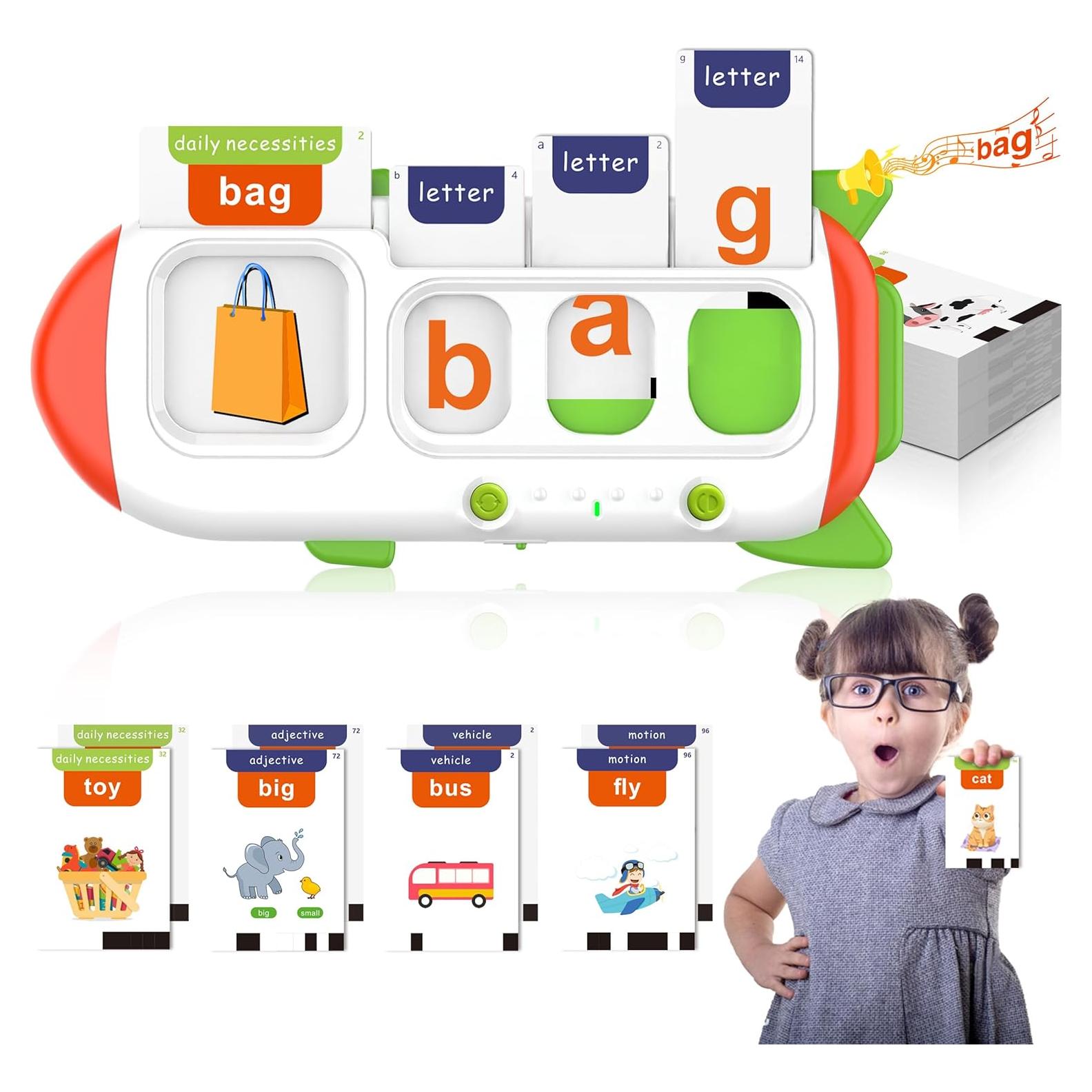 Tarjetas de Flash ZIKAQUQI 107 Palabras para Niños 3-8 Años