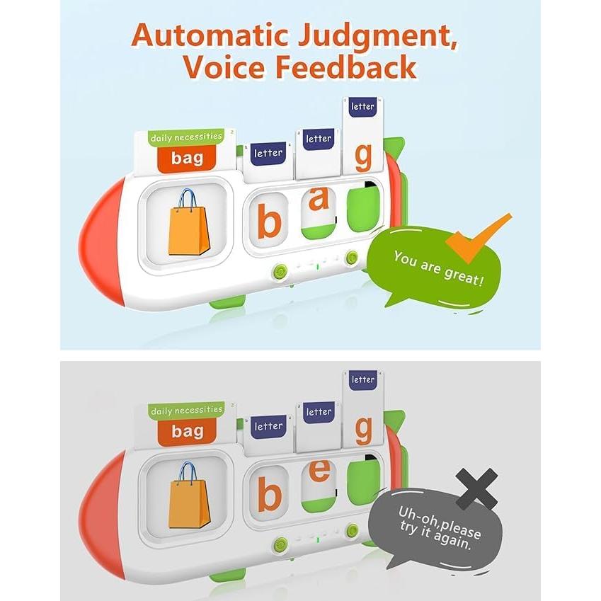 Tarjetas de Flash ZIKAQUQI 107 Palabras para Niños 3-8 Años