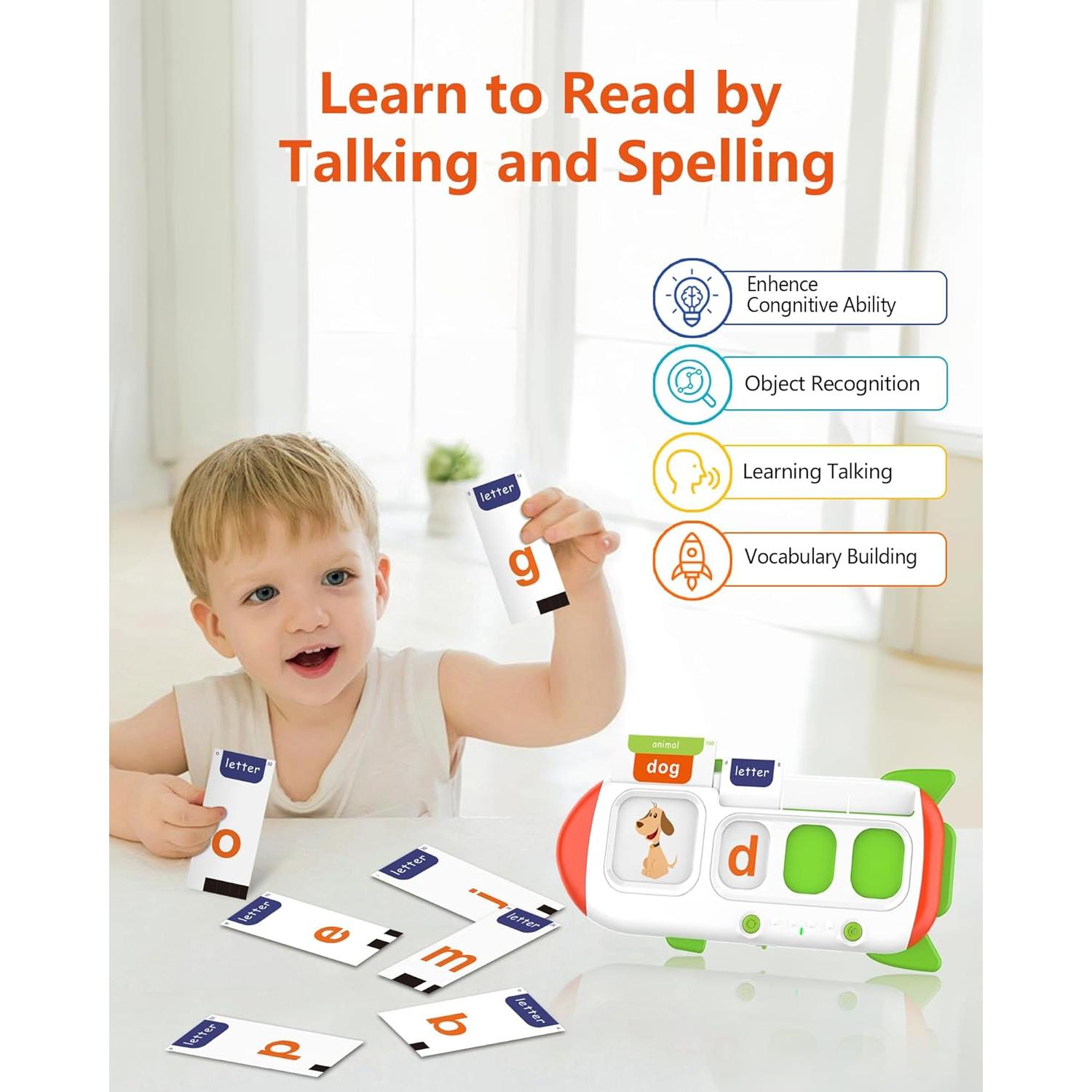 Tarjetas de Flash ZIKAQUQI 107 Palabras para Niños 3-8 Años