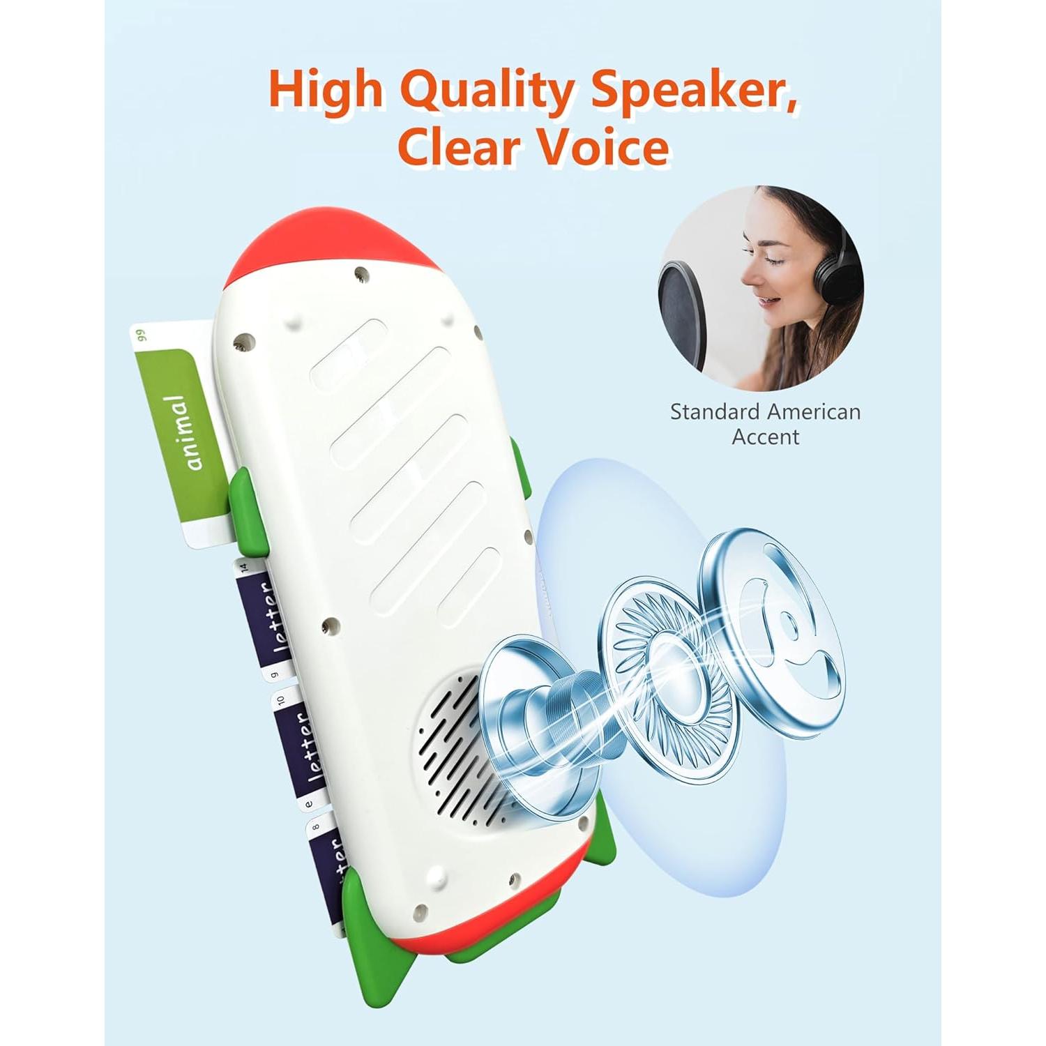 Tarjetas de Flash ZIKAQUQI 107 Palabras para Niños 3-8 Años