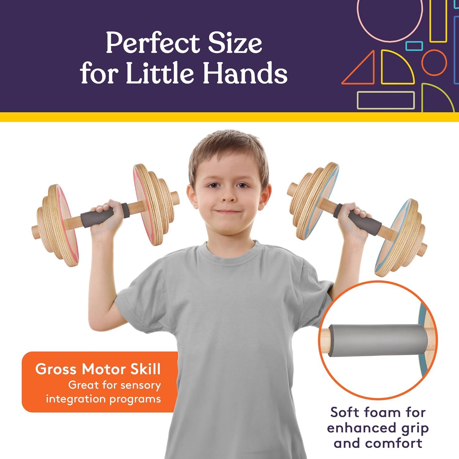 Conjunto de Pesas de Madera para Niños Special Supplies - 2 Mancuernas Ajustables