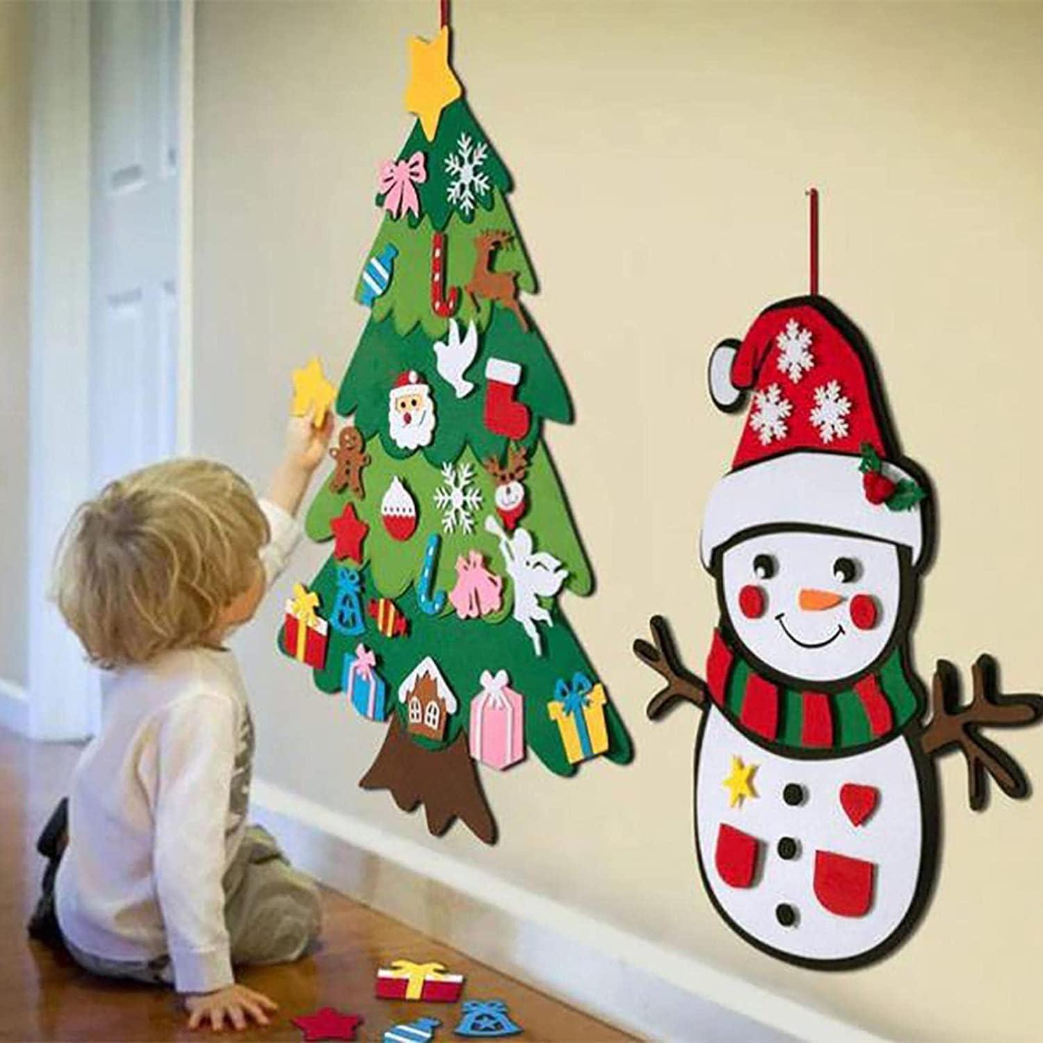 Árbol de Navidad de Fieltro Montessori 98x70 cm para Niños