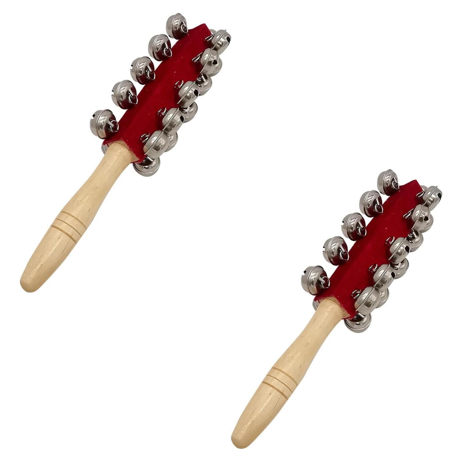 Campanas de Madera 2 Pcs 25.4 cm Jingle Shaker Mocrcrel