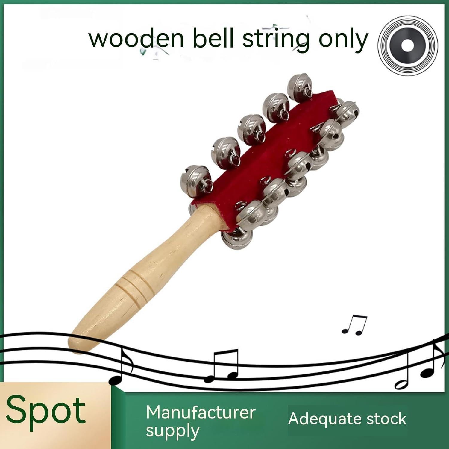 Campanas de Madera 2 Pcs 25.4 cm Jingle Shaker Mocrcrel