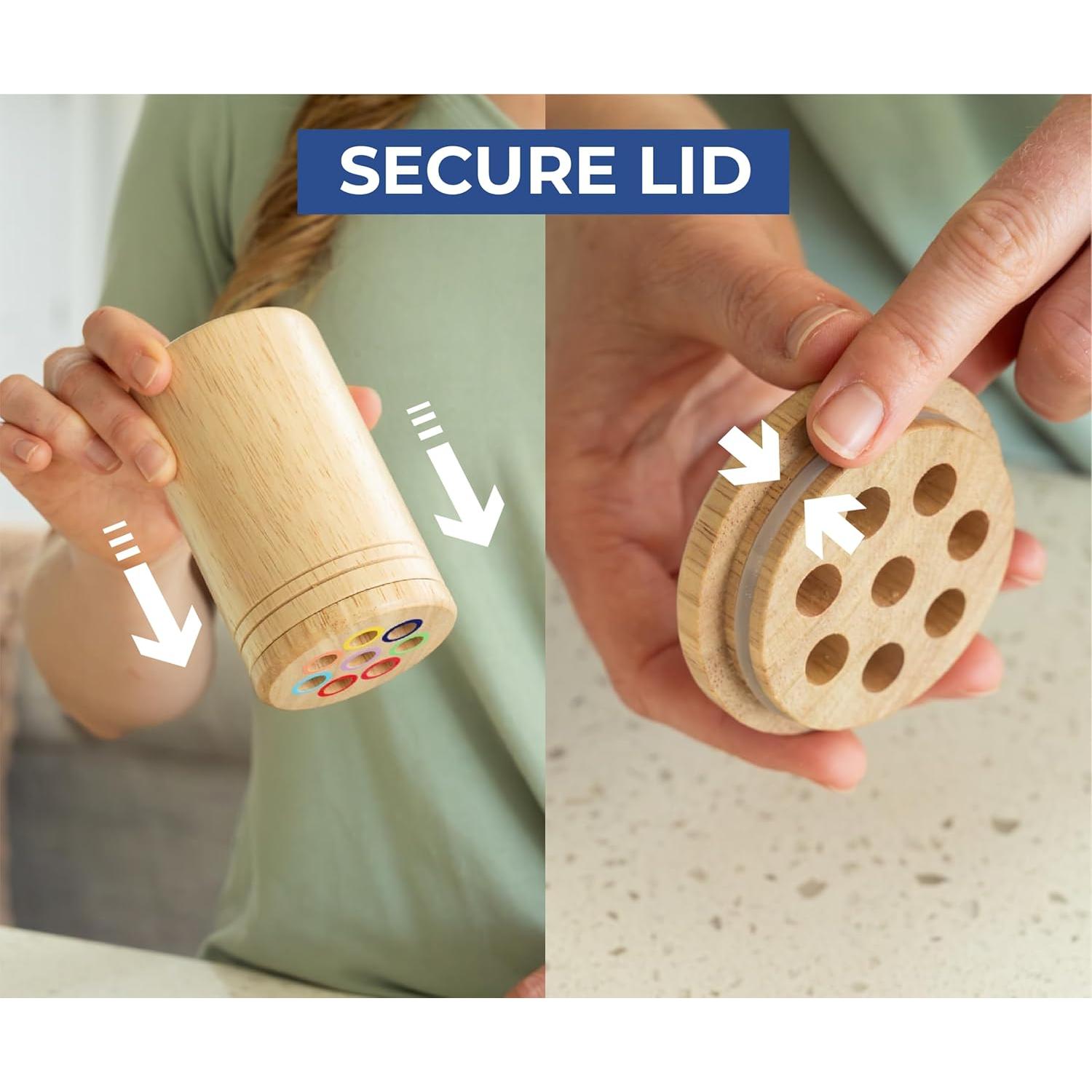 Juguete Sensorial Montessori Palitos de Clasificación 3 Tapas