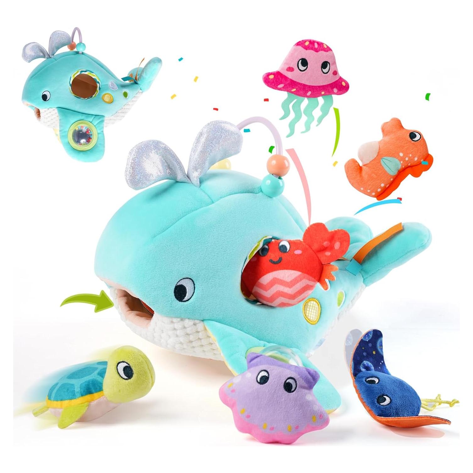 Juguete Sensorial para Bebés KOTY Casa Ballena con 6 Animales