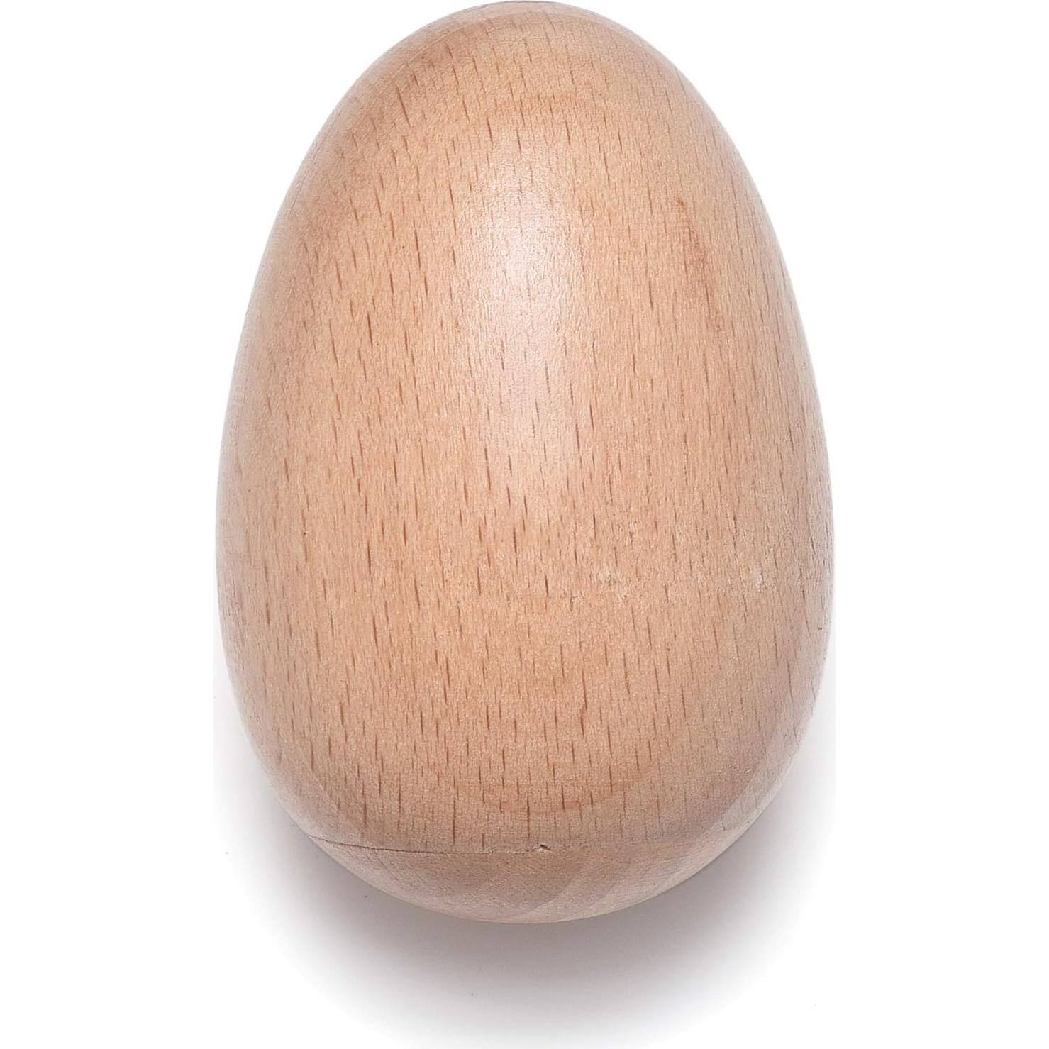 Juego de 6 Shakers de Huevo de Madera Haya Natural