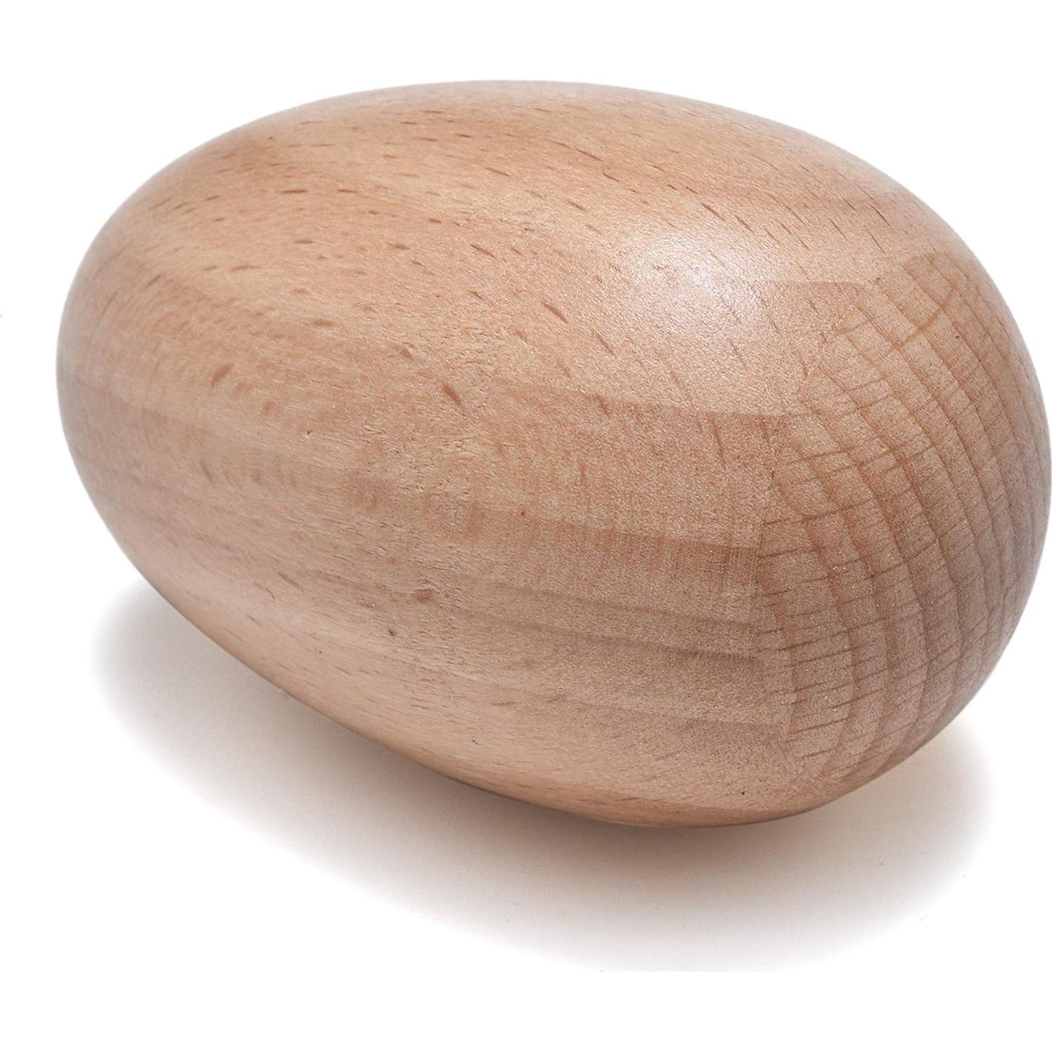 Juego de 6 Shakers de Huevo de Madera Haya Natural