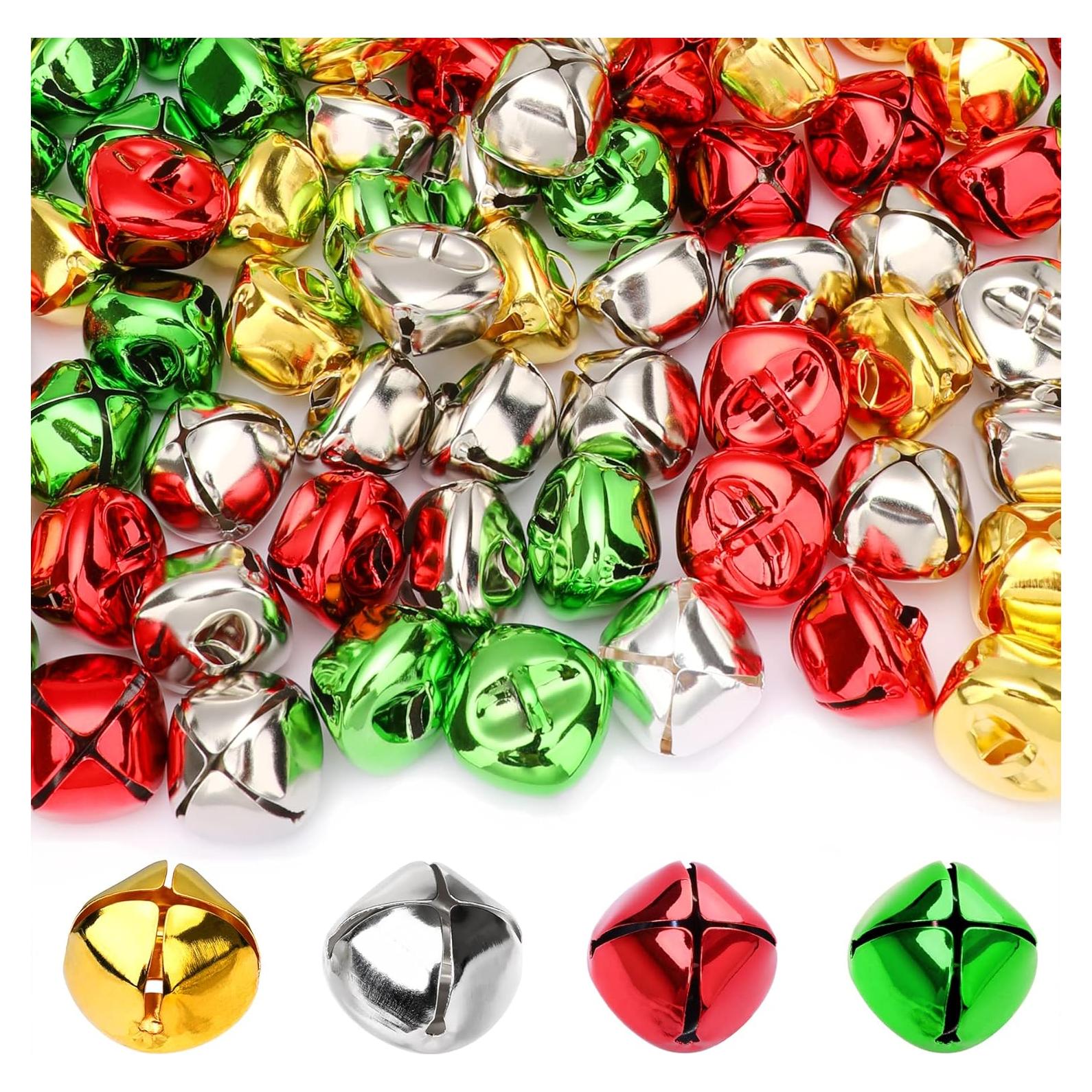 Campanas de Jingle Augshy 120 Pcs 25 mm para Manualidades