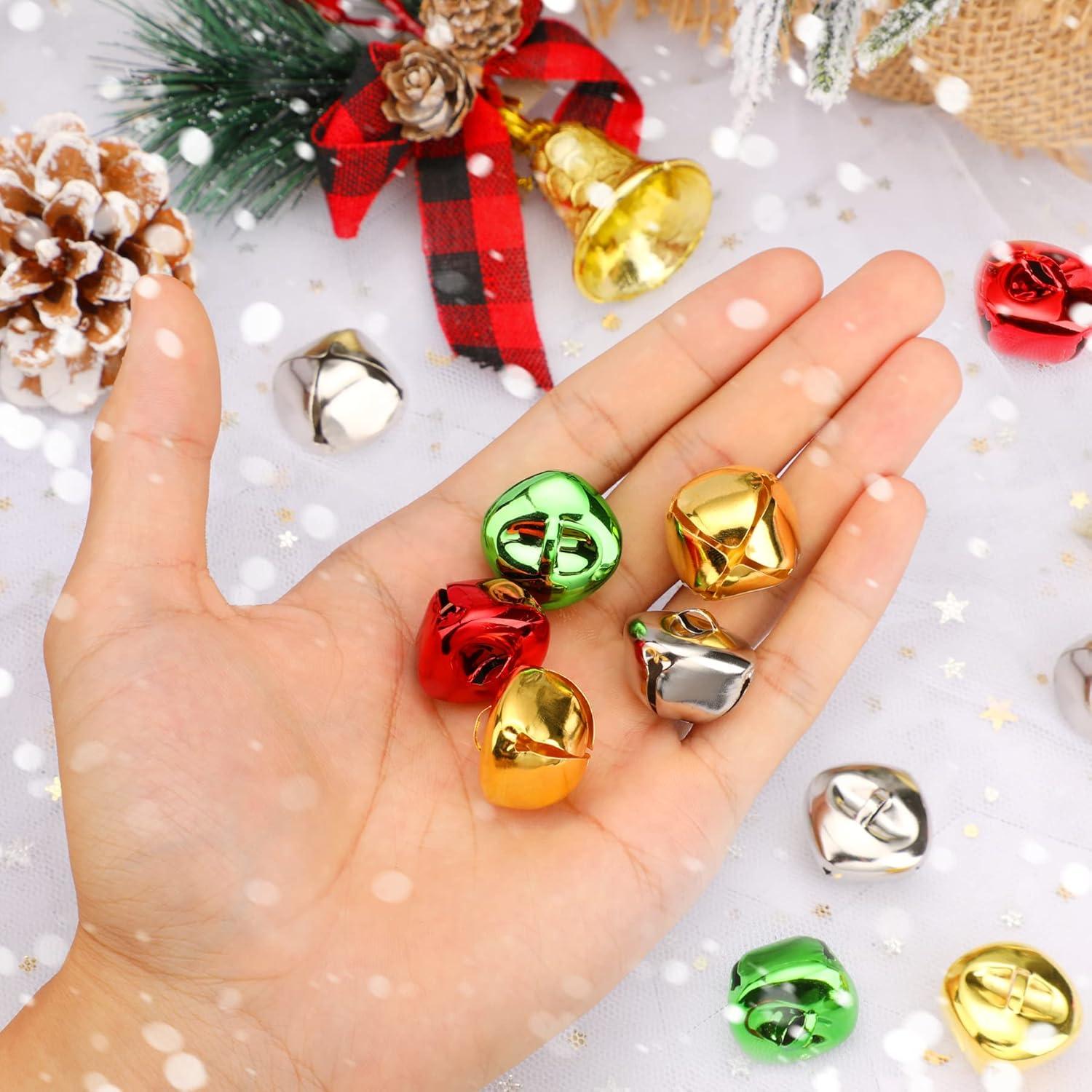 Campanas de Jingle Augshy 120 Pcs 25 mm para Manualidades