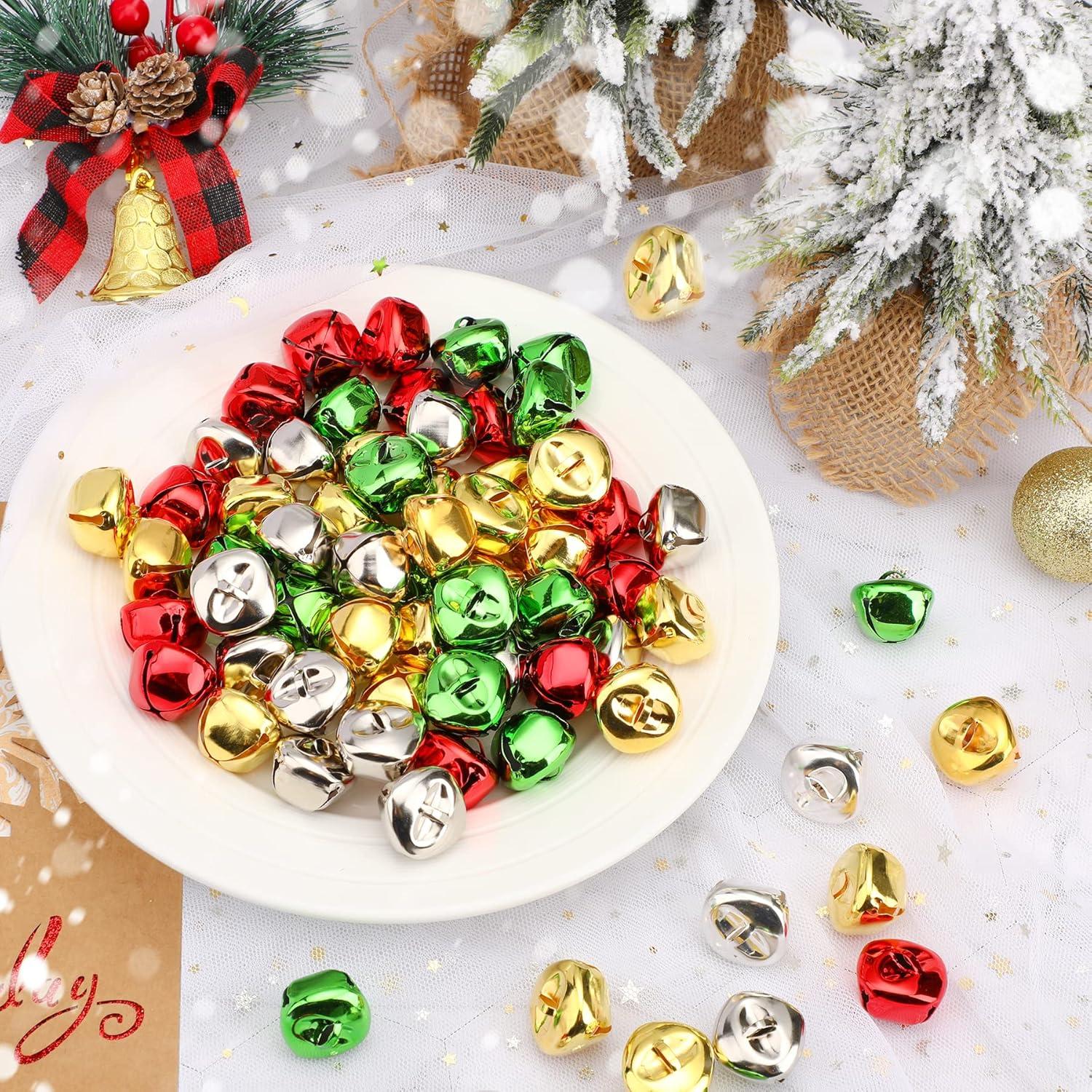 Campanas de Jingle Augshy 120 Pcs 25 mm para Manualidades