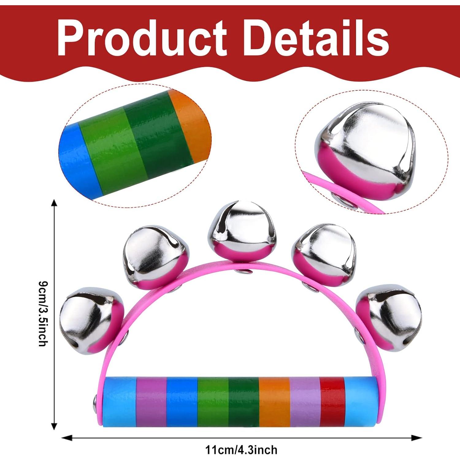 Campanas de Mano MIAHART 6 Piezas de Madera para Navidad