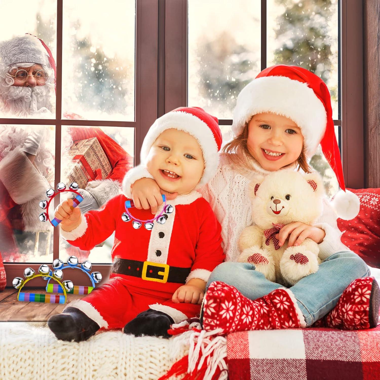Campanas de Mano MIAHART 6 Piezas de Madera para Navidad