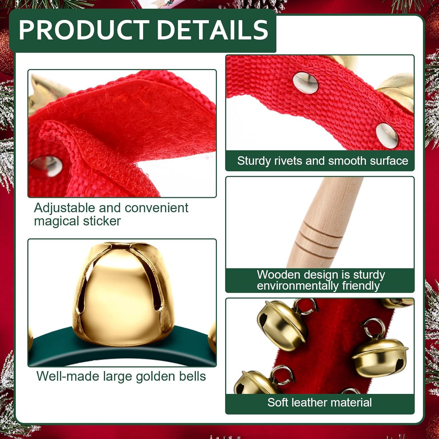 Campanas de Mano de Navidad Boao - 6 Piezas con Madera