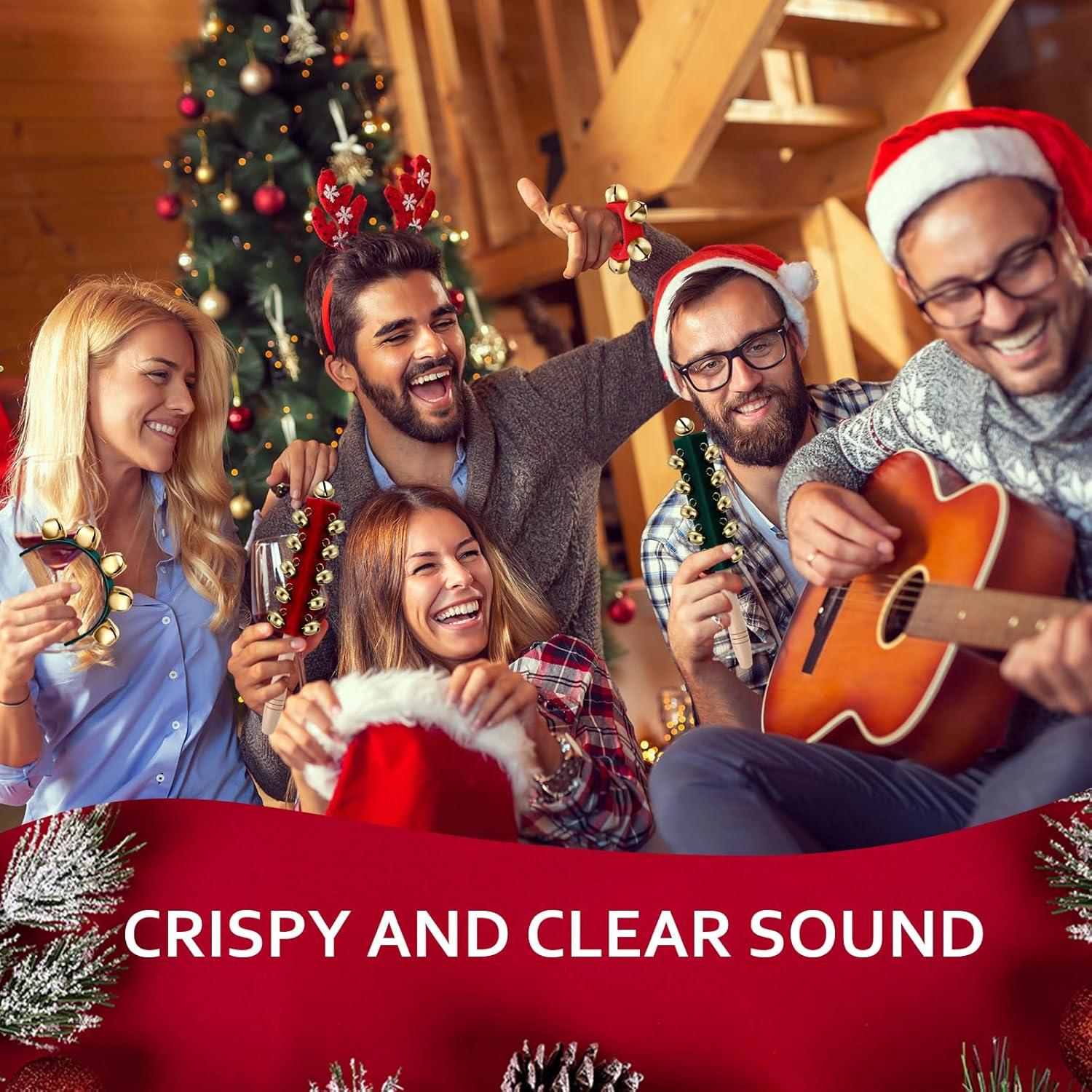 Campanas de Mano de Navidad Boao - 6 Piezas con Madera