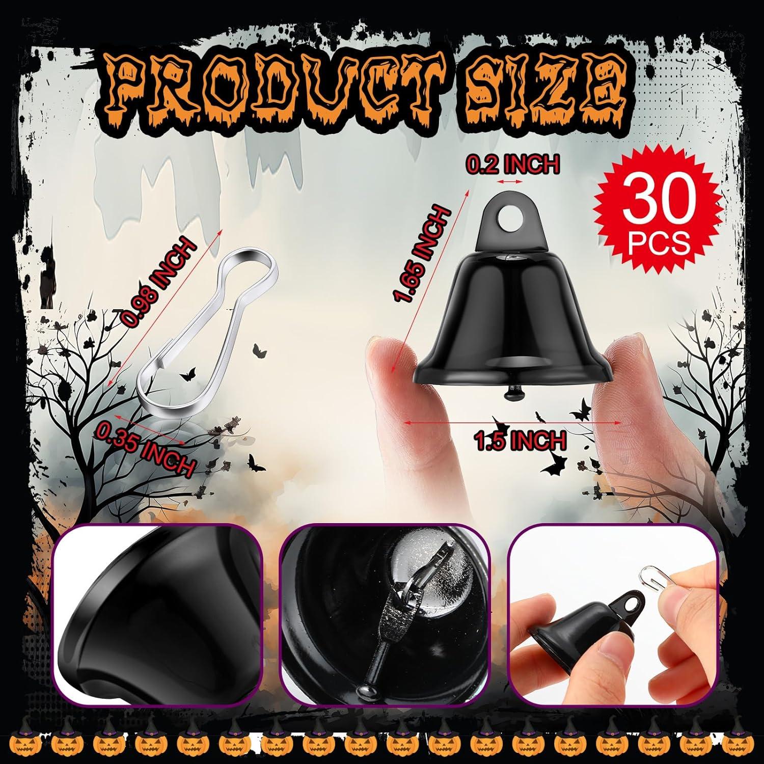 30 Campanas de Latón Pequeñas Gejoy para Manualidades 4.2x3.8cm