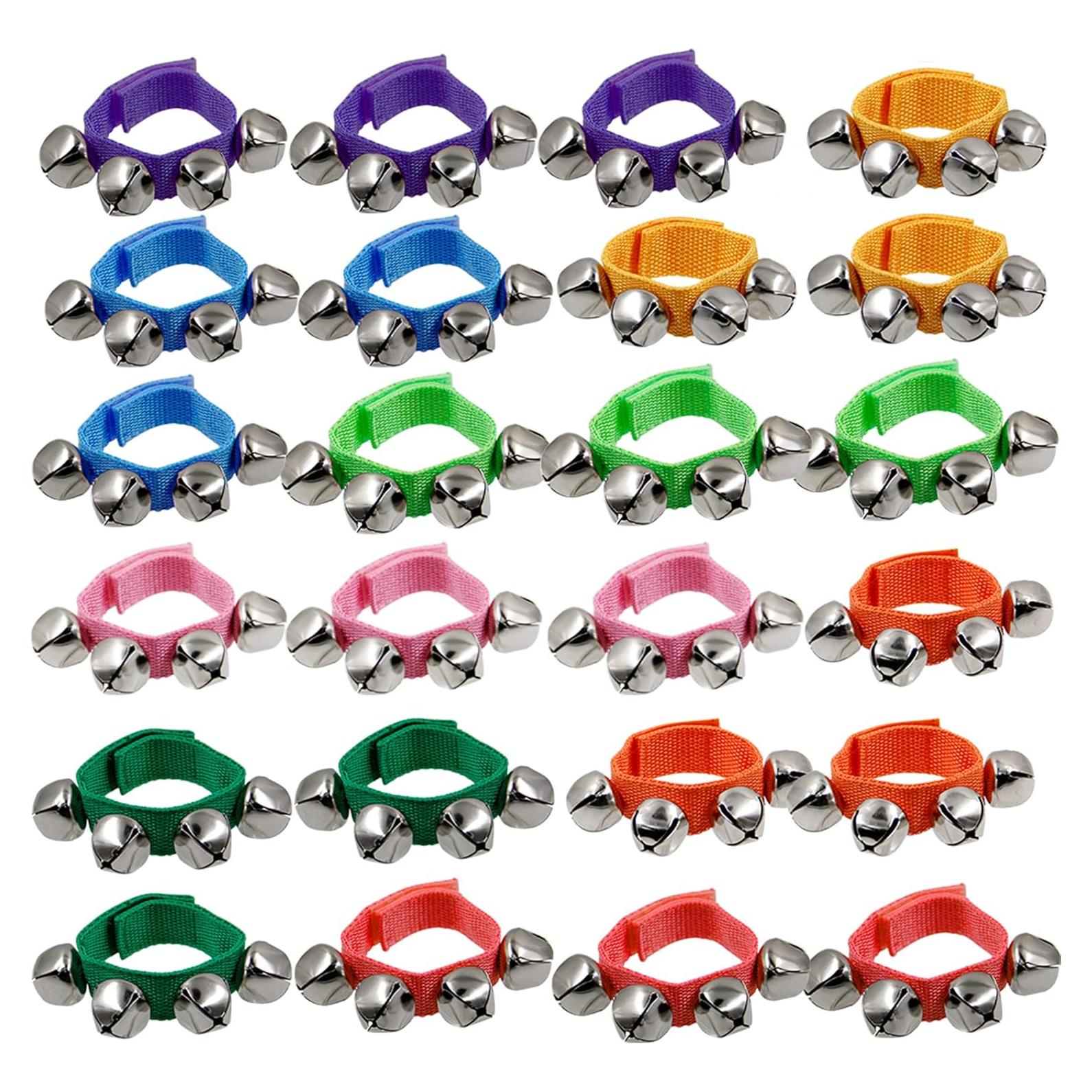 Campanas de Muñeca Casa de Faroles, 24 Pcs, Colores Brillantes