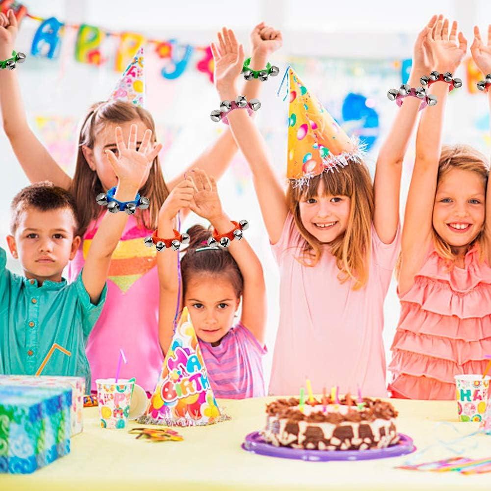 Campanas de Muñeca Casa de Faroles, 24 Pcs, Colores Brillantes