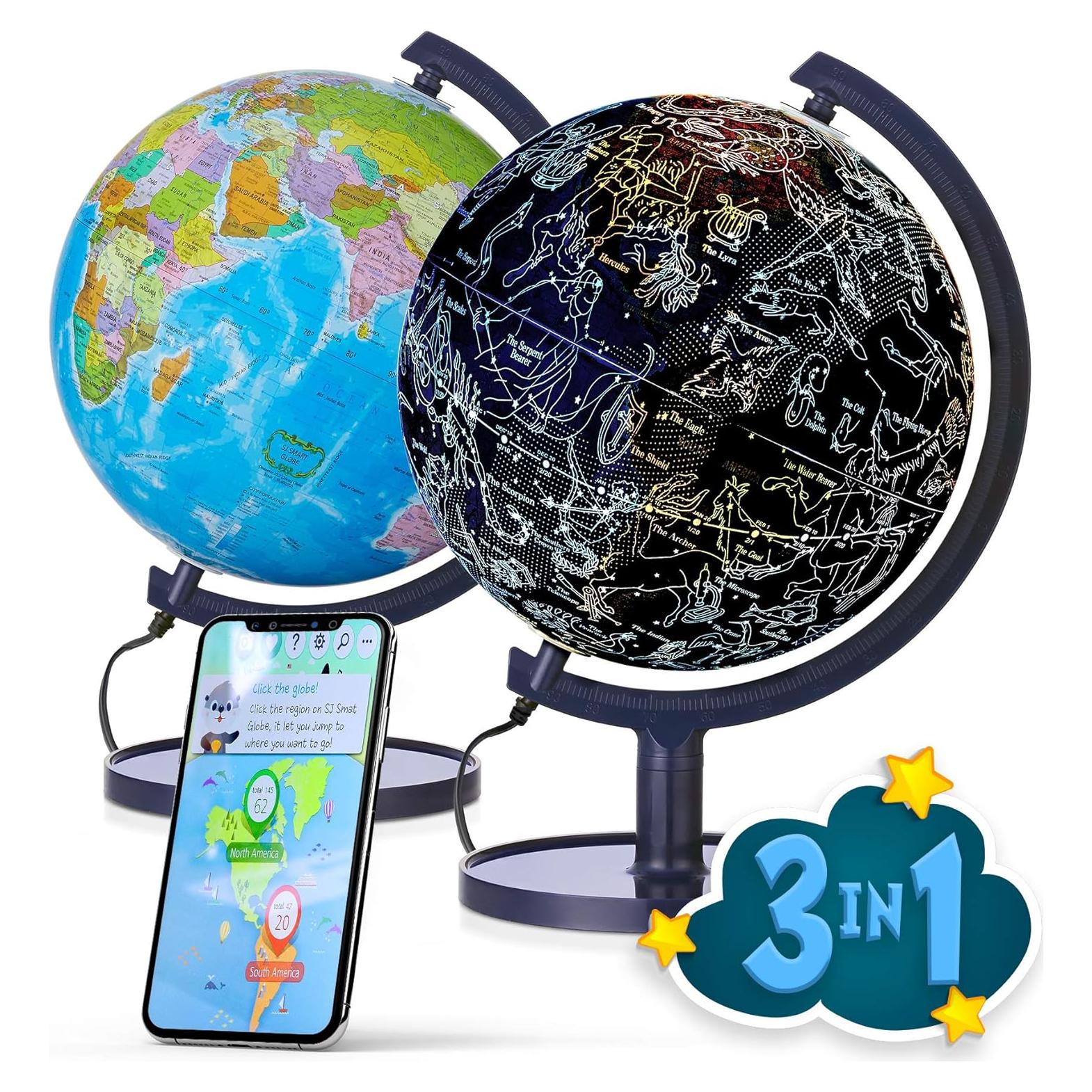 Globo Interactivo LED 26cm SEOJEON con Soporte y App