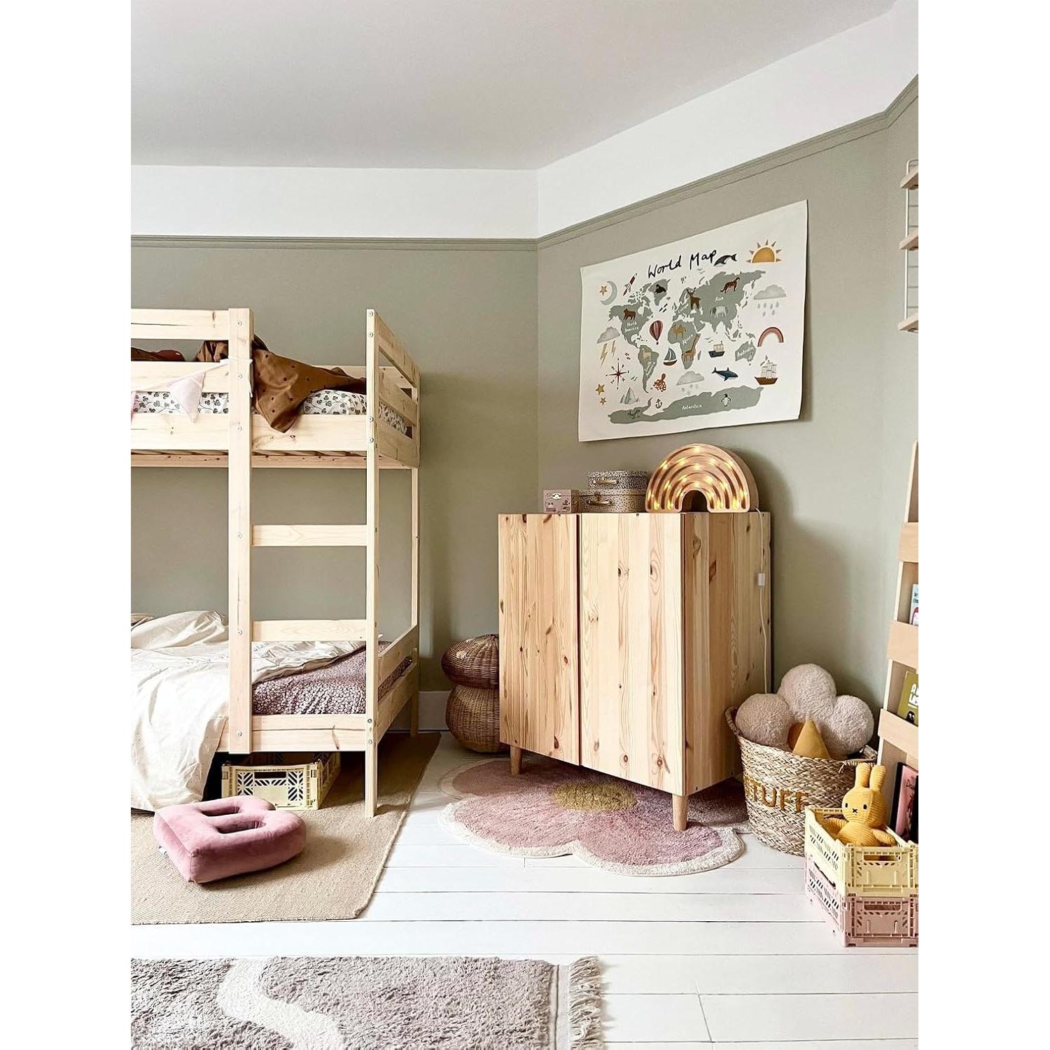 Tapiz de Mapa Mundial para Niños Gisl - Algodón Orgánico 91x66cm