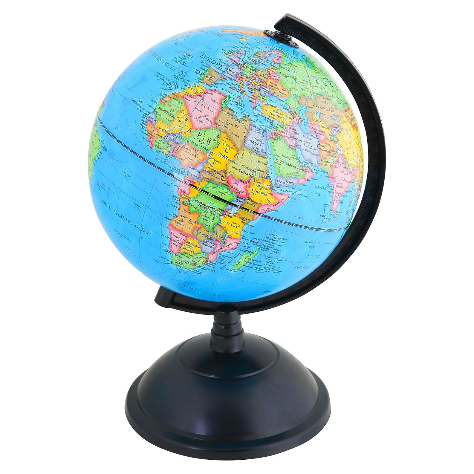 Globo Terráqueo Giratorio Exerz 20.32 cm Mapa Político Educativo
