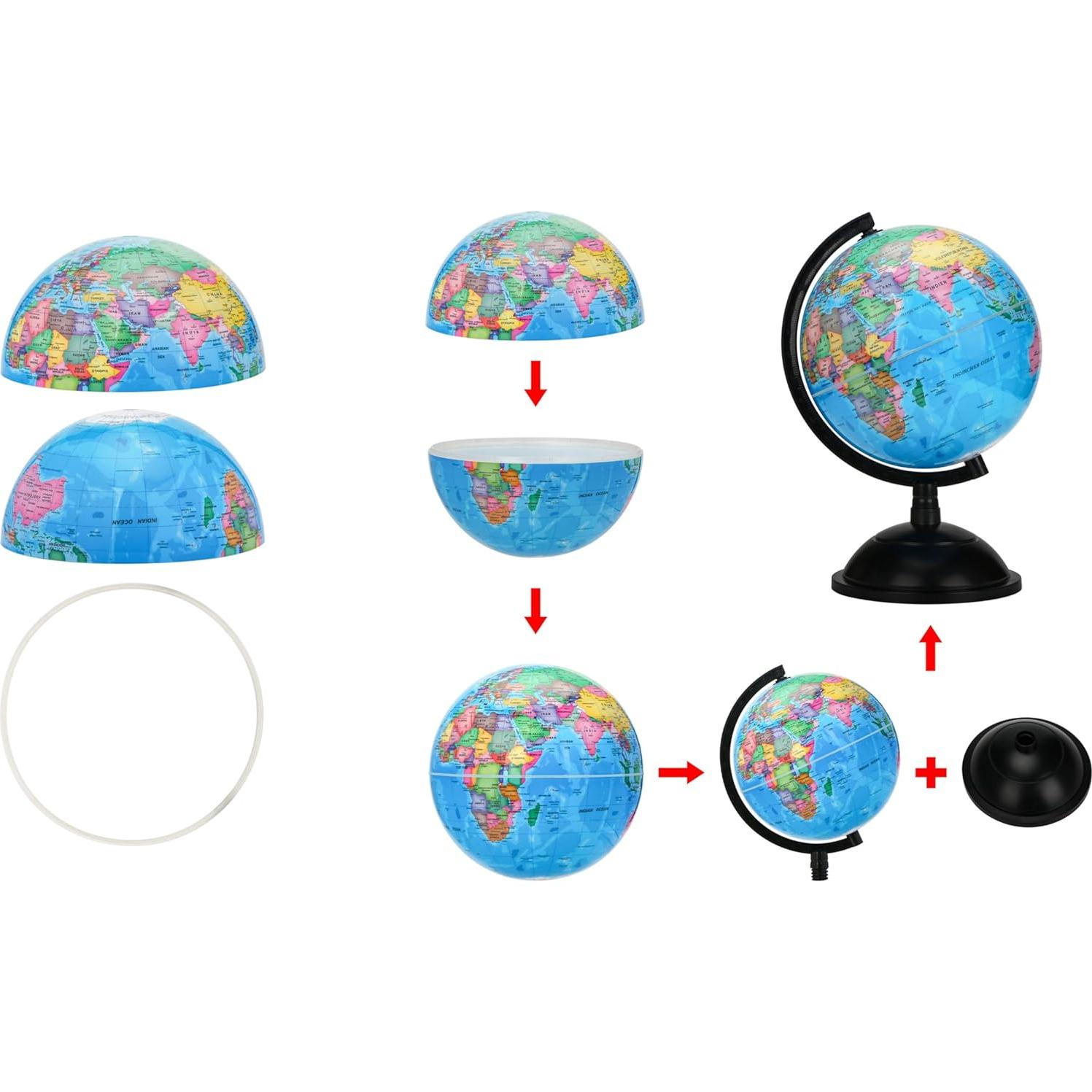 Globo Terráqueo Giratorio Exerz 20.32 cm Mapa Político Educativo