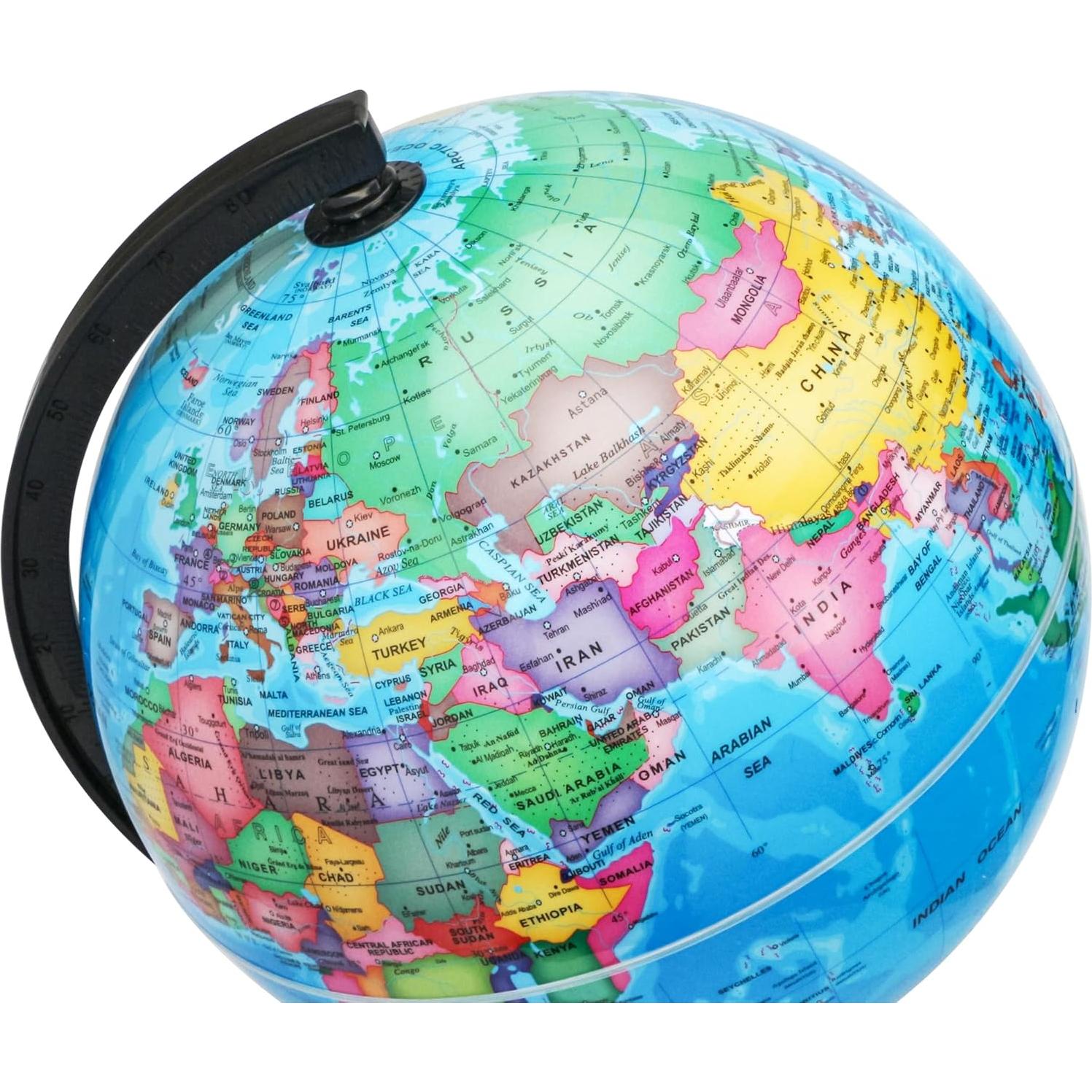 Globo Terráqueo Giratorio Exerz 20.32 cm Mapa Político Educativo