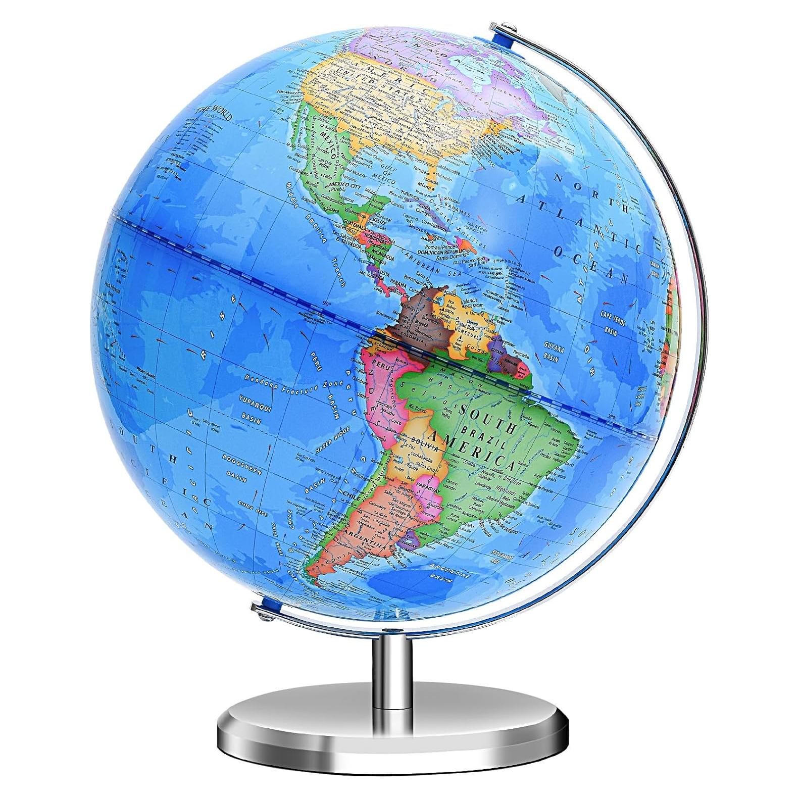 Globo Terráqueo VAP 30.5 cm Interactivo con Soporte Metal