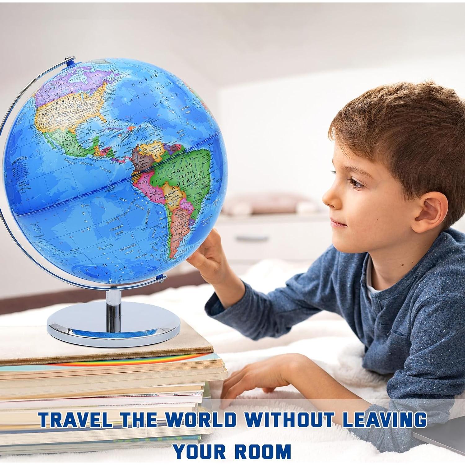 Globo Terráqueo VAP 30.5 cm Interactivo con Soporte Metal