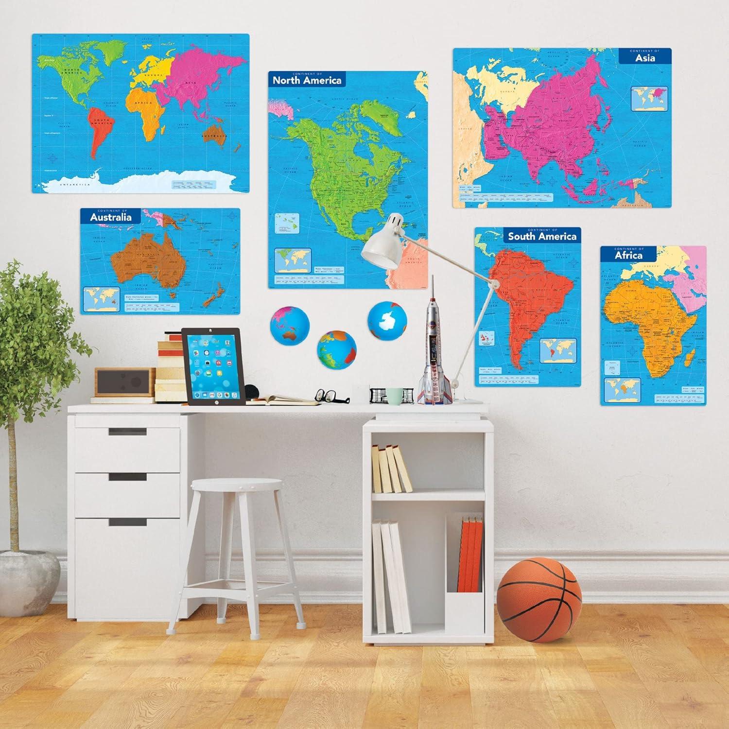 Conjunto de Aprendizaje de Continentes TREND - 18 Piezas