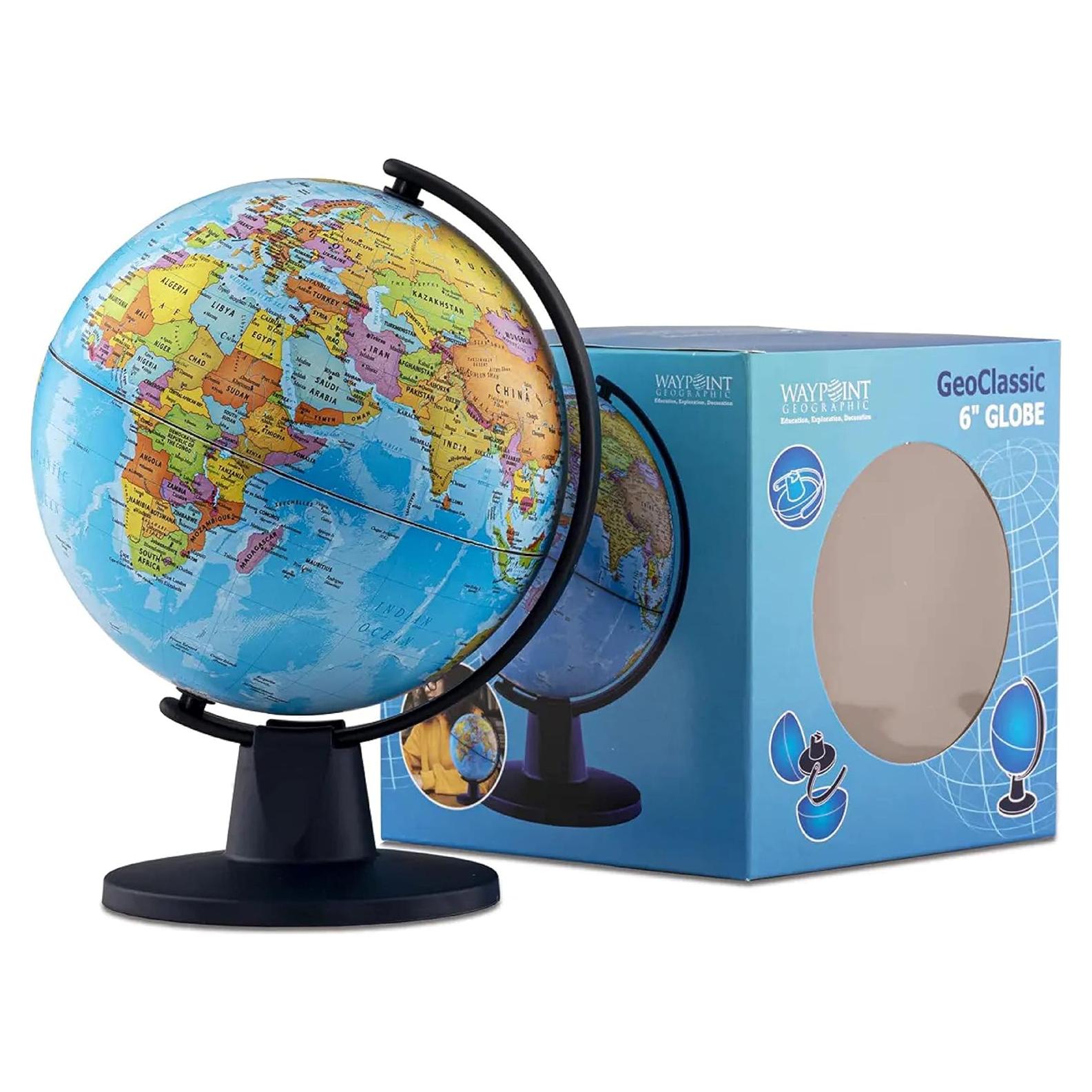 Globo del Mundo Azul Oceánico Waypoint Geographic 15 cm