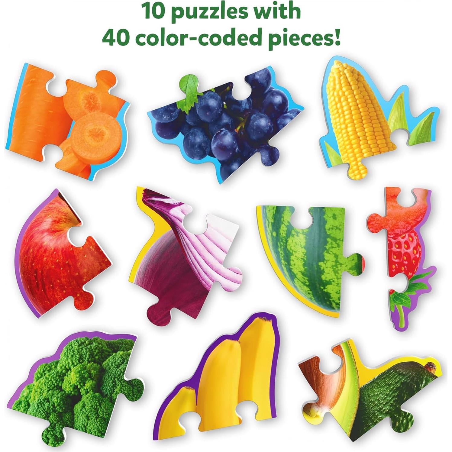 Skillmatics Puzzles Paso a Paso - 40 Piezas Frutas y Verduras