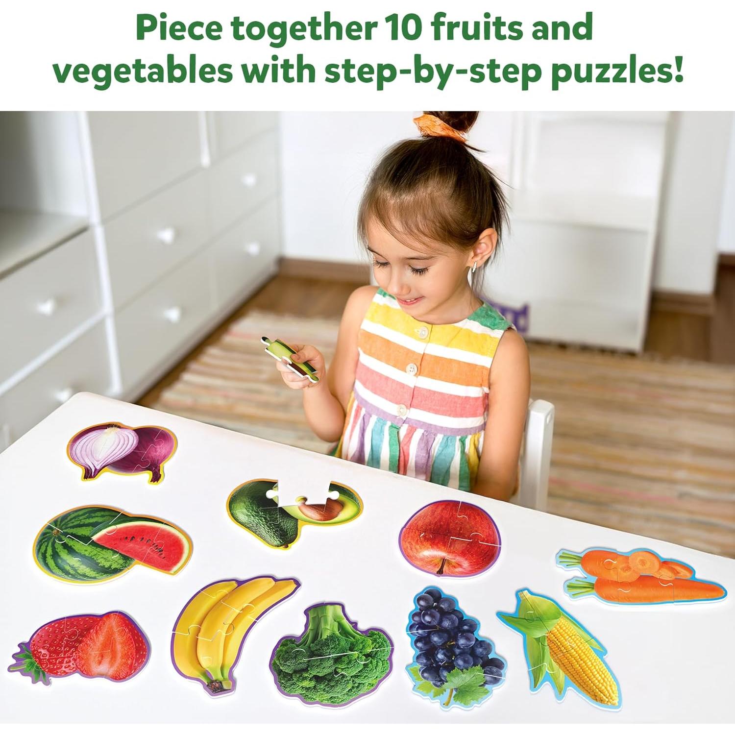 Skillmatics Puzzles Paso a Paso - 40 Piezas Frutas y Verduras