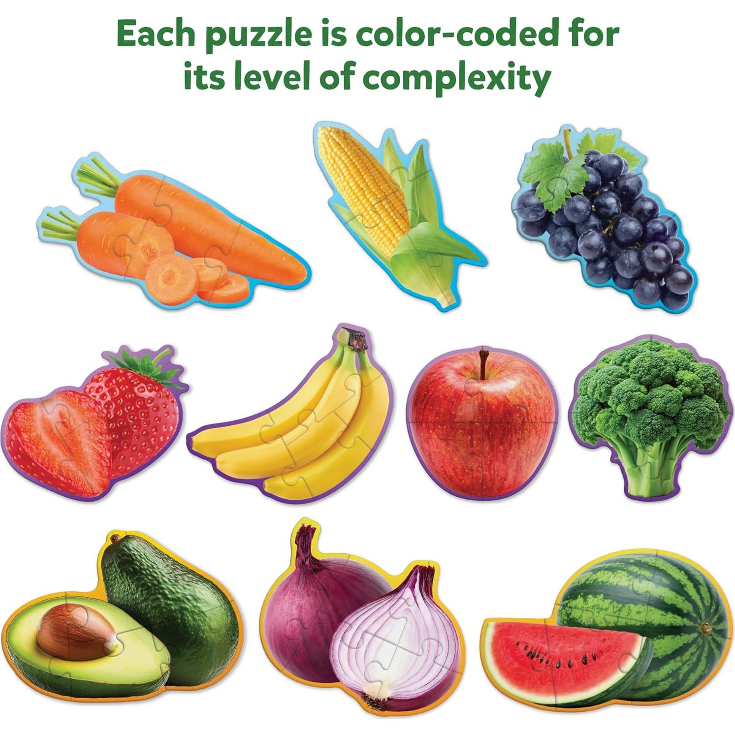 Skillmatics Puzzles Paso a Paso - 40 Piezas Frutas y Verduras