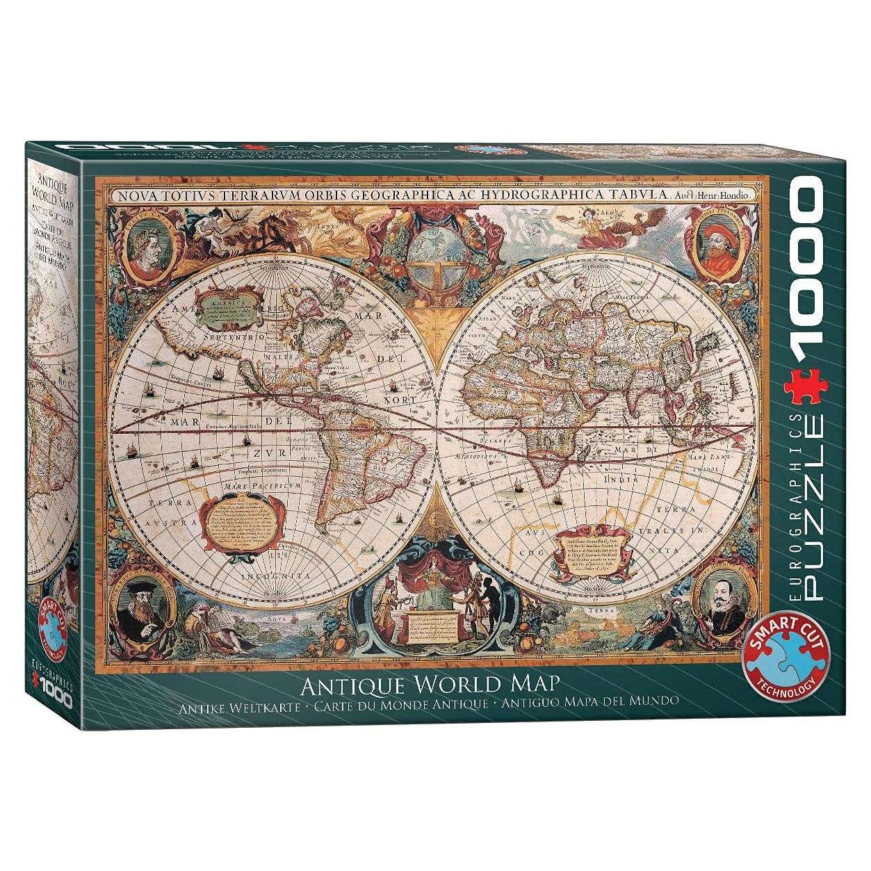 Rompecabezas Mapa Mundial Antiguo EuroGraphics 1000 Piezas